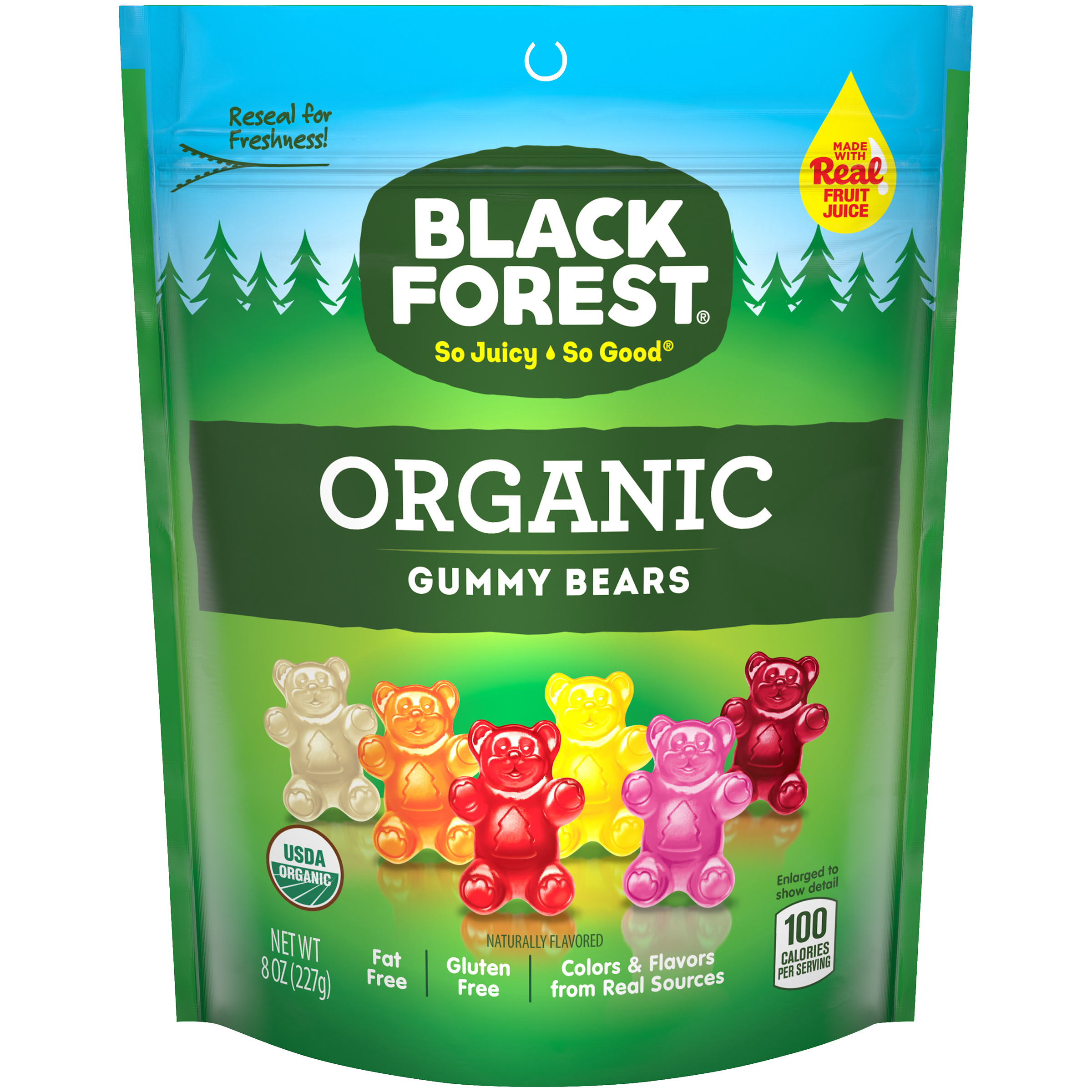 Cherry, Lemon, Pineapple, Orange, Apple, Strawberry Flavored Organic Gummy Bears