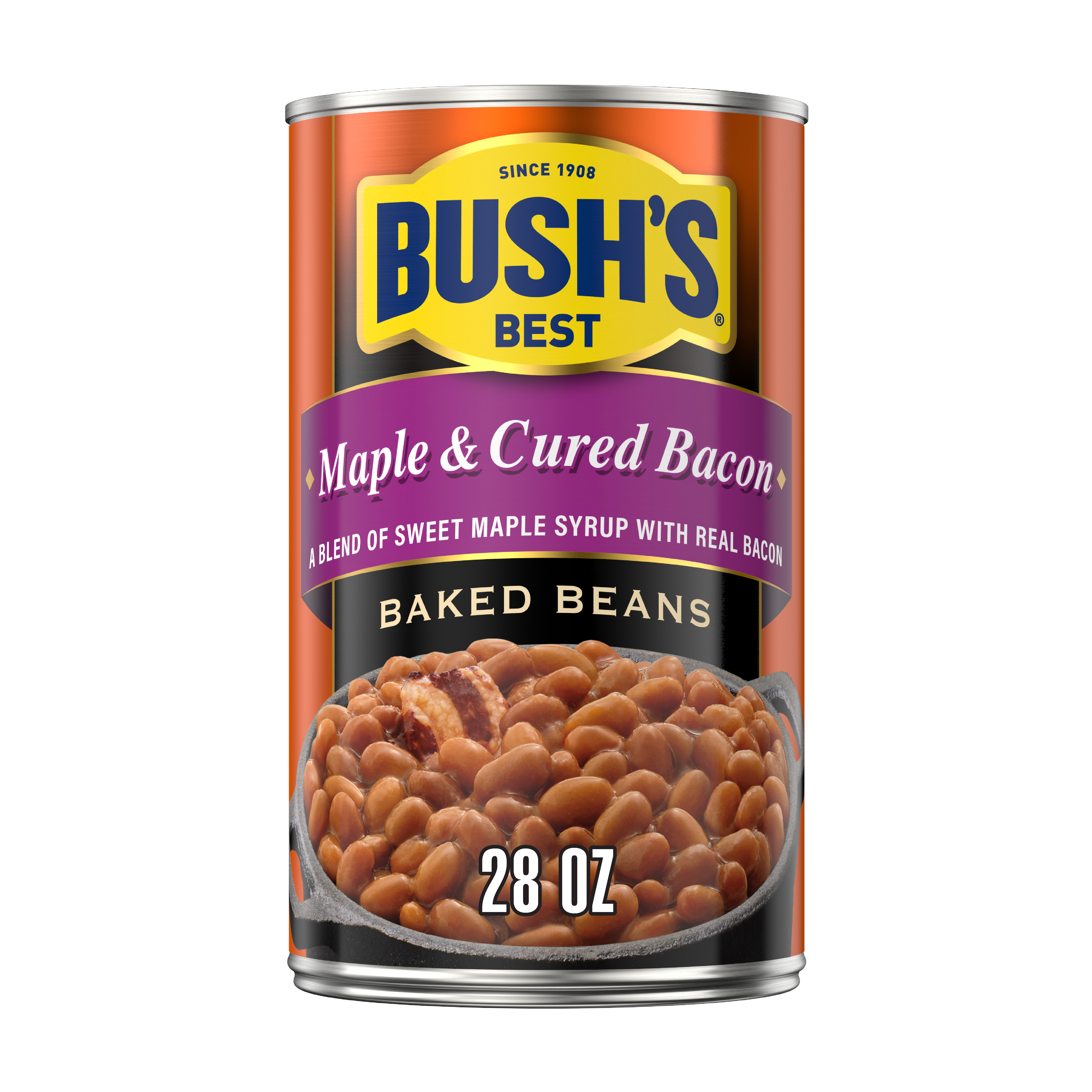 Maple & Cured Bacon Seasoned with Maple Syrup, Cured Bacon Baked Beans