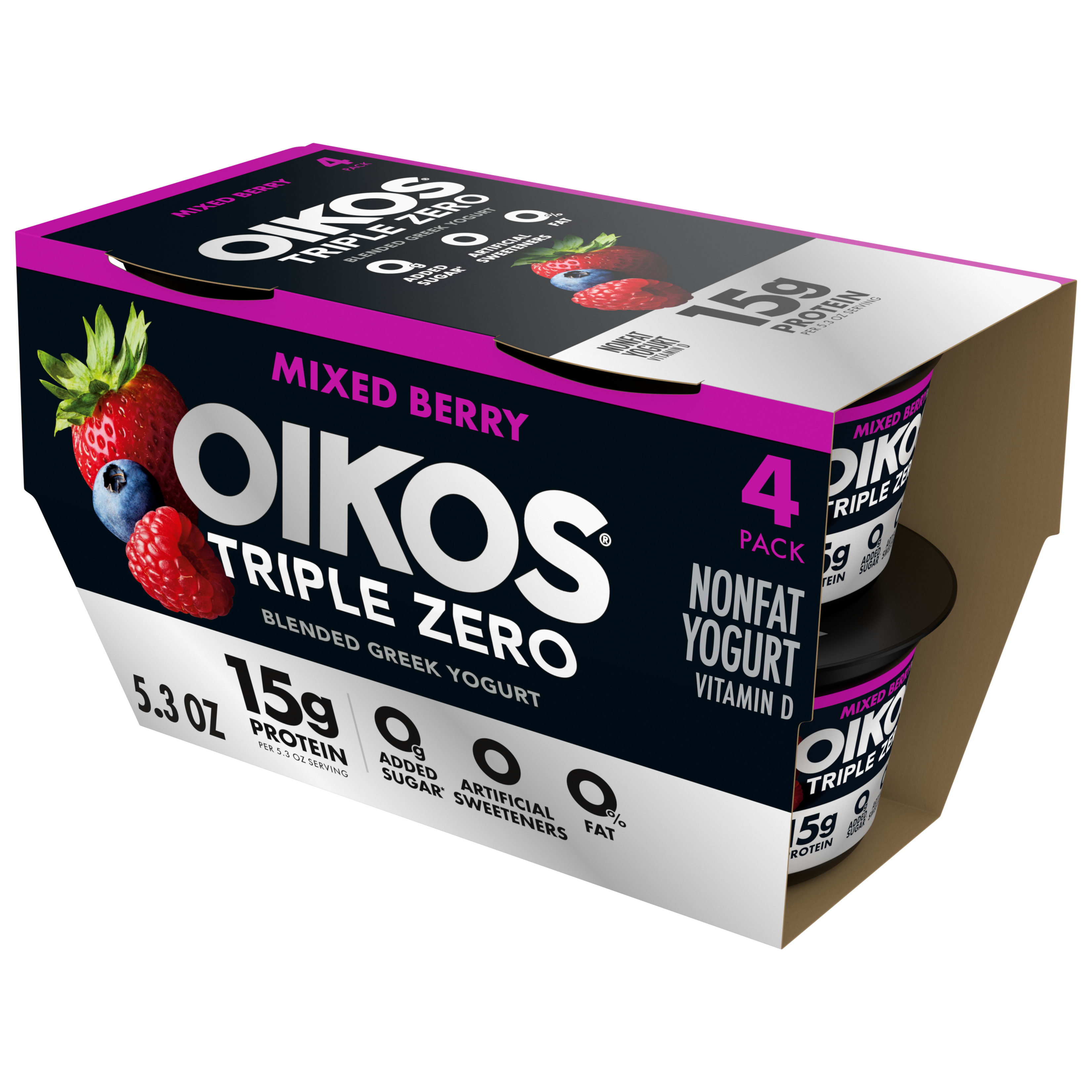 Mixed Berry Flavor Triple Zero Blended Greek Nonfat Yogurt