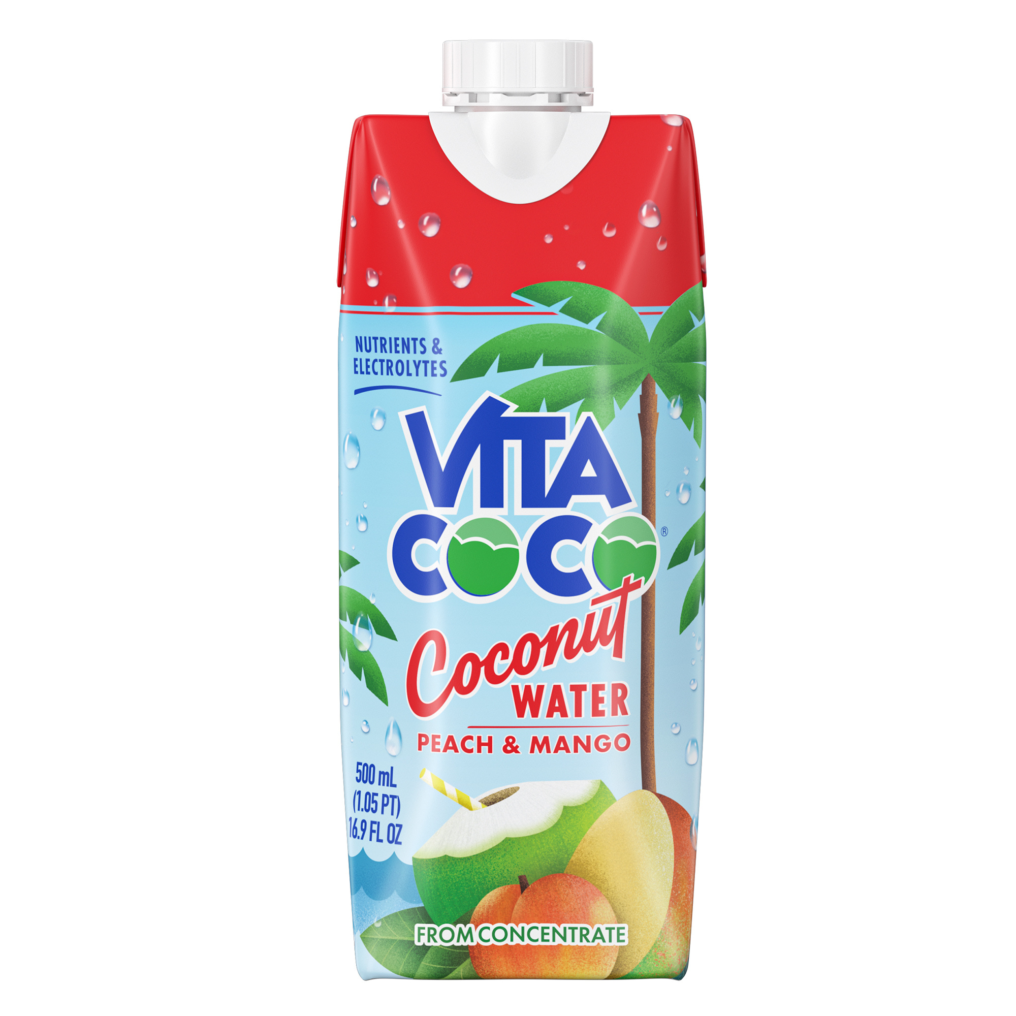 Pure Coconut Water, Peach & Mango