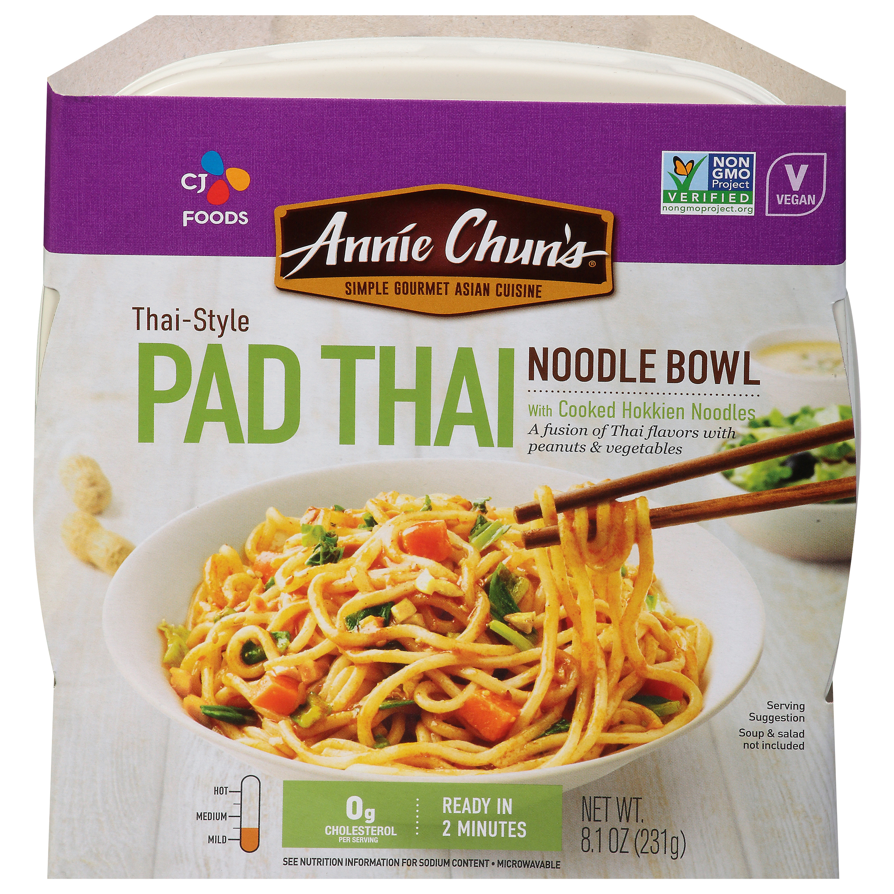 Pad Thai Thai-Style Noodle Bowl With Cooked Hokkien Noodles