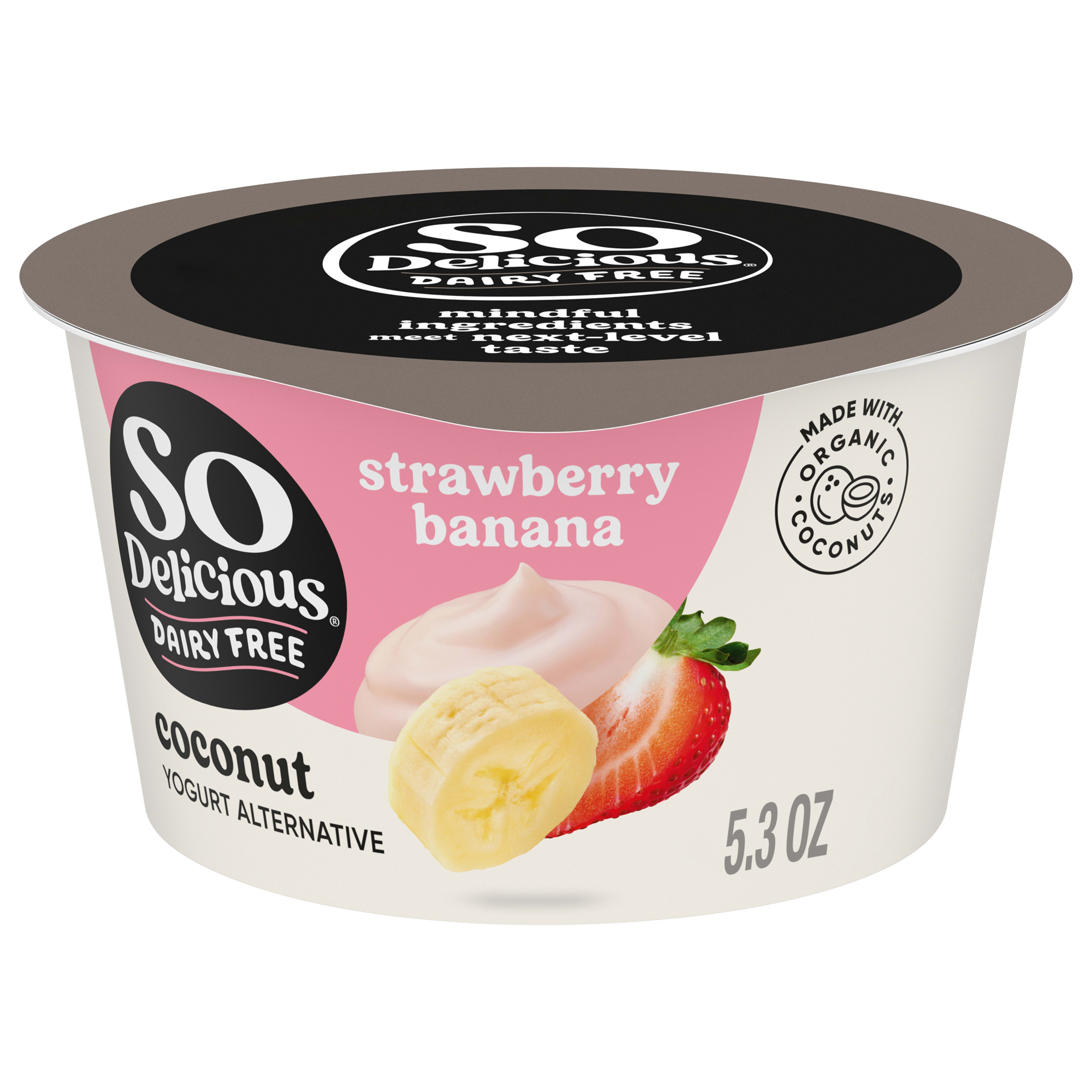 Strawberry Banana Coconutmilk Yogurt Alternative