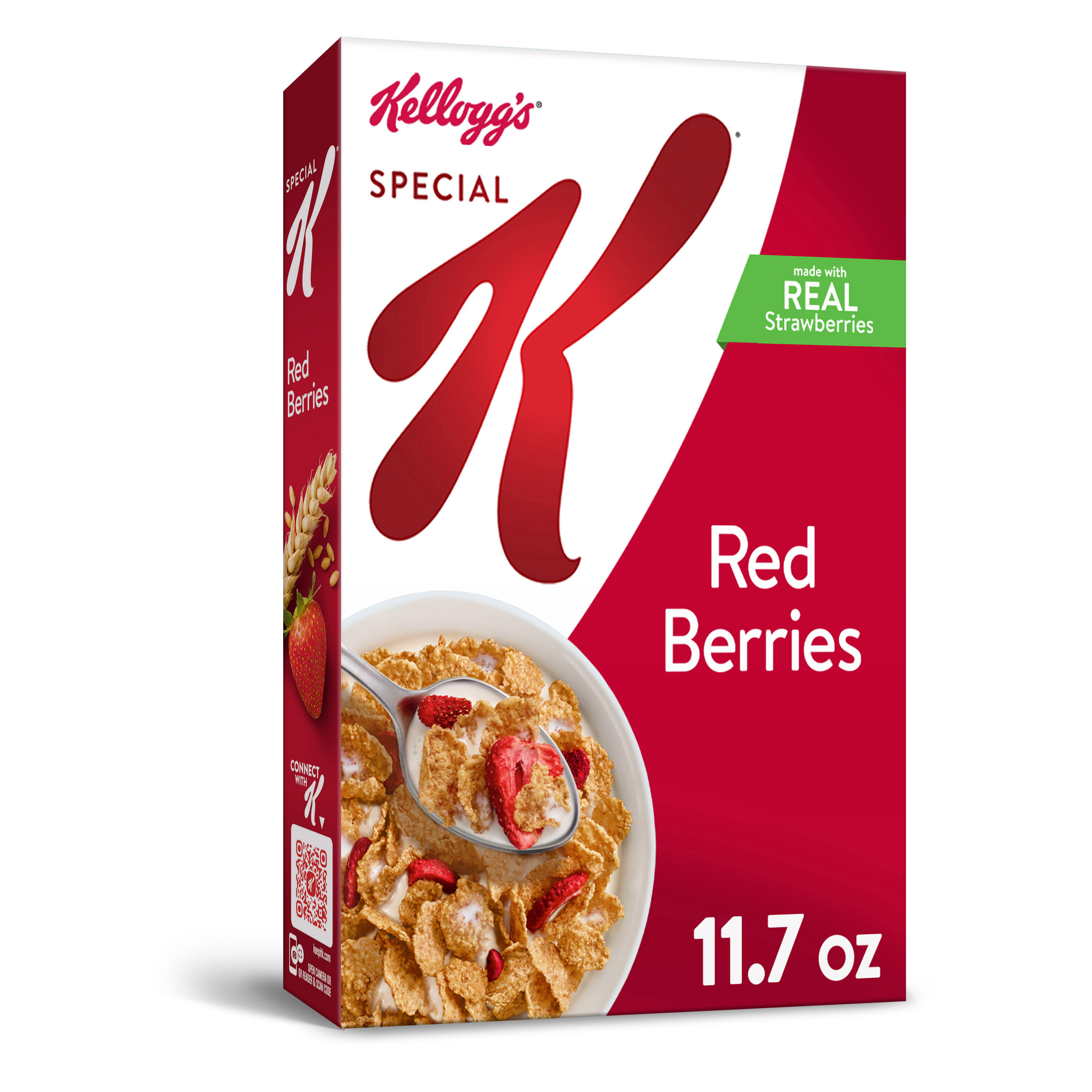 Red Berries Crunchy Wheat & Rice Flakes Cereal With Real Strawberries