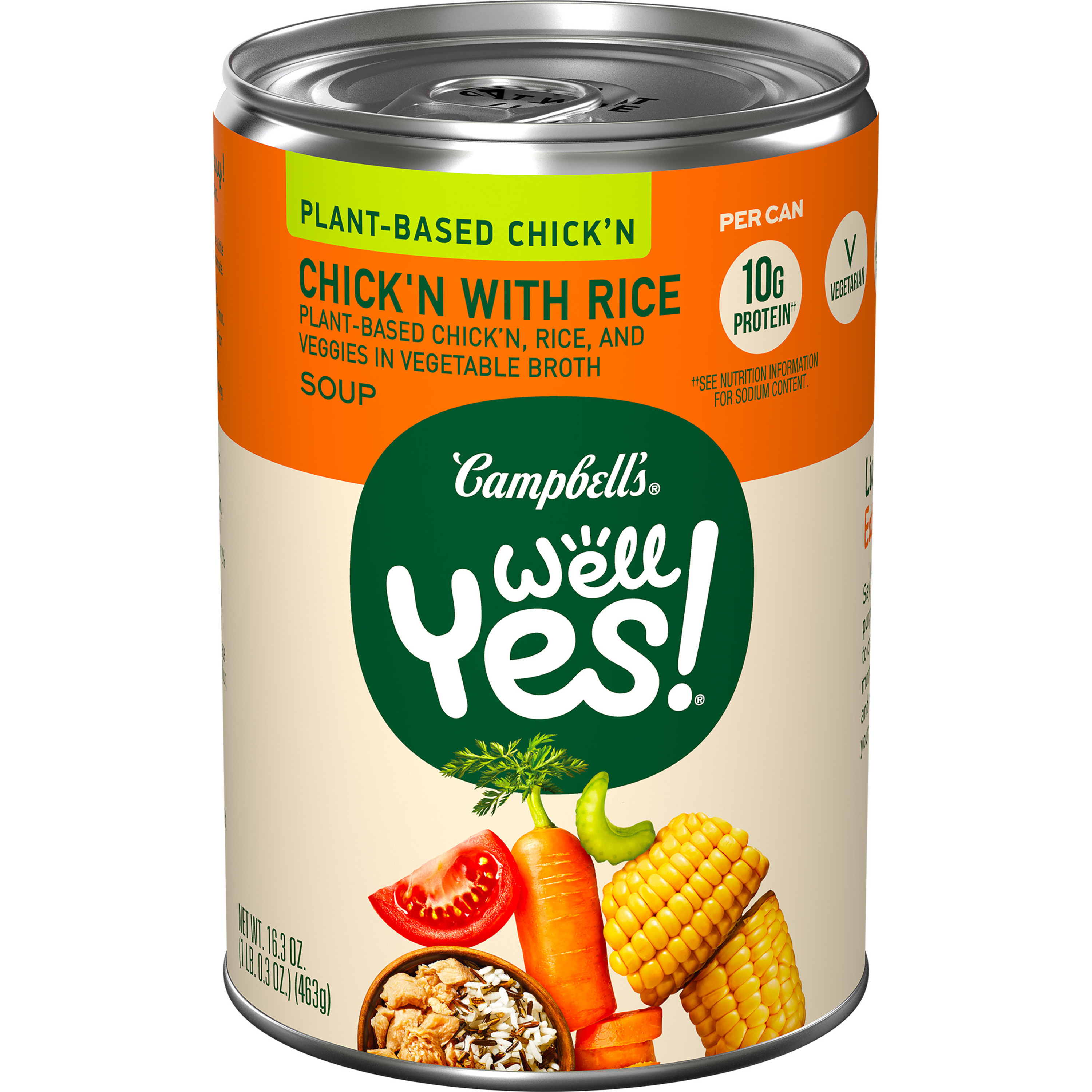 Campbell's Well Yes! Plant-Based Chick'n With Rice Soup
