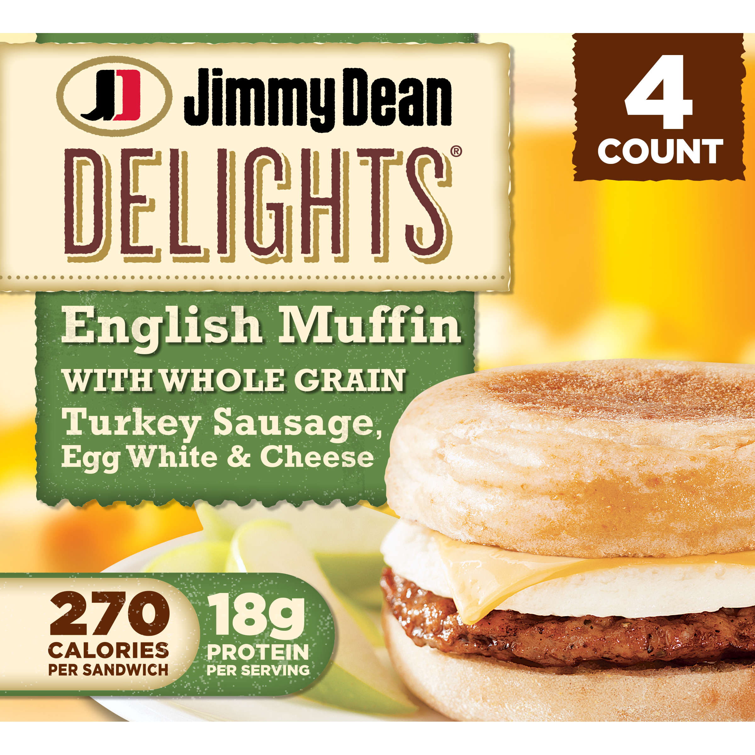 Turkey Sausage, Egg White & Cheese English Muffin Sandwiches