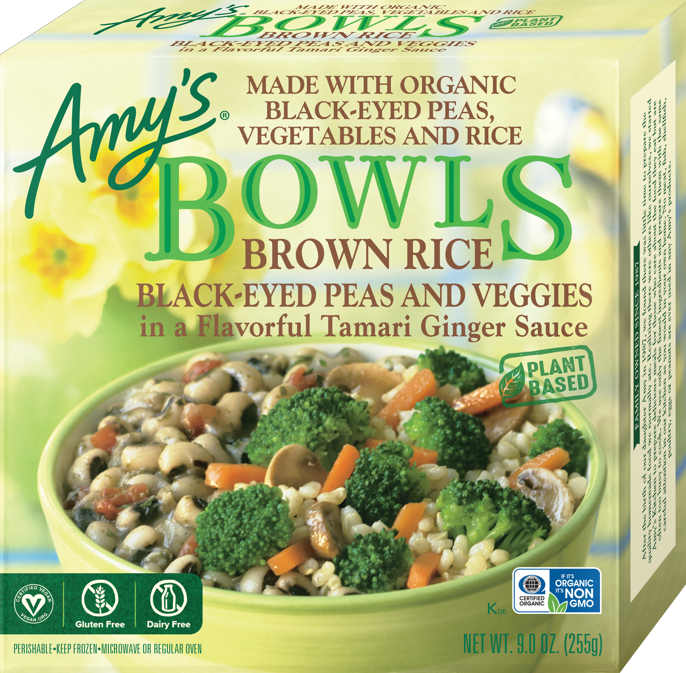 Brown Rice Black-Eyed Peas and Veggies in a Flavorful Tamari Ginger Sauce Bowls