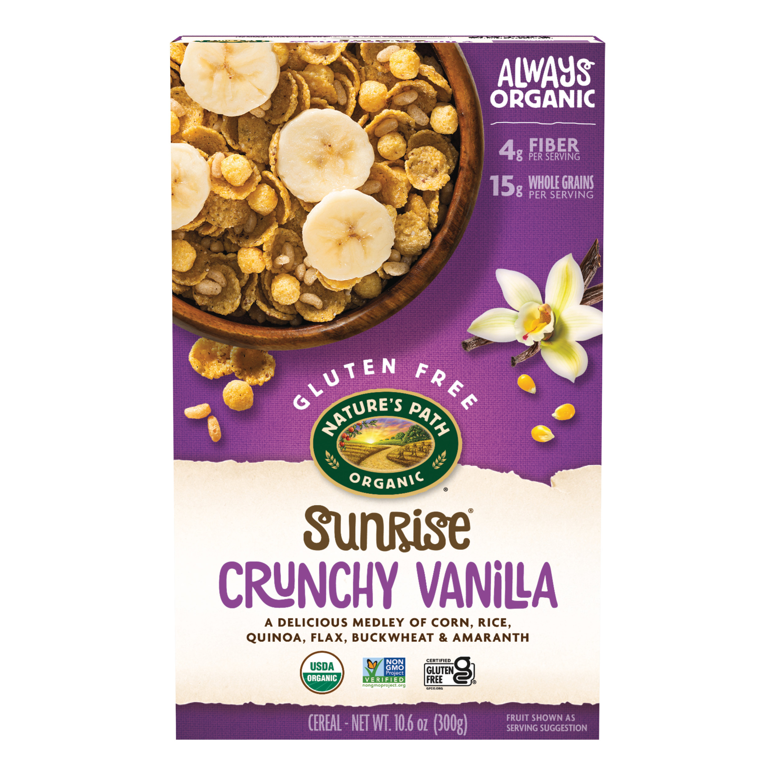 Crunchy Vanilla Organic A Delicious Medley Of Corn, Rice, Quinoa, Flax, Buckwheat & Amaranth Cereal