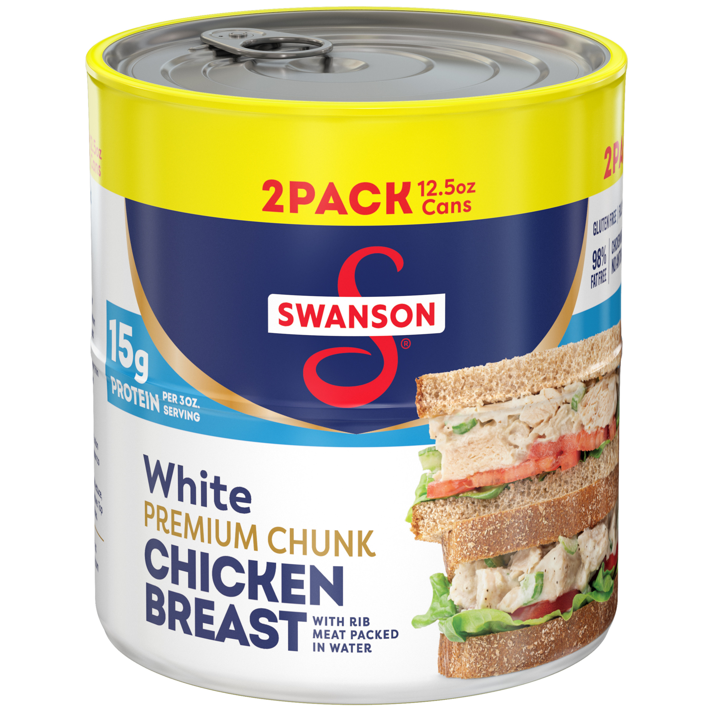 White Premium Chunk Chicken Breast With Rib Meat In Water