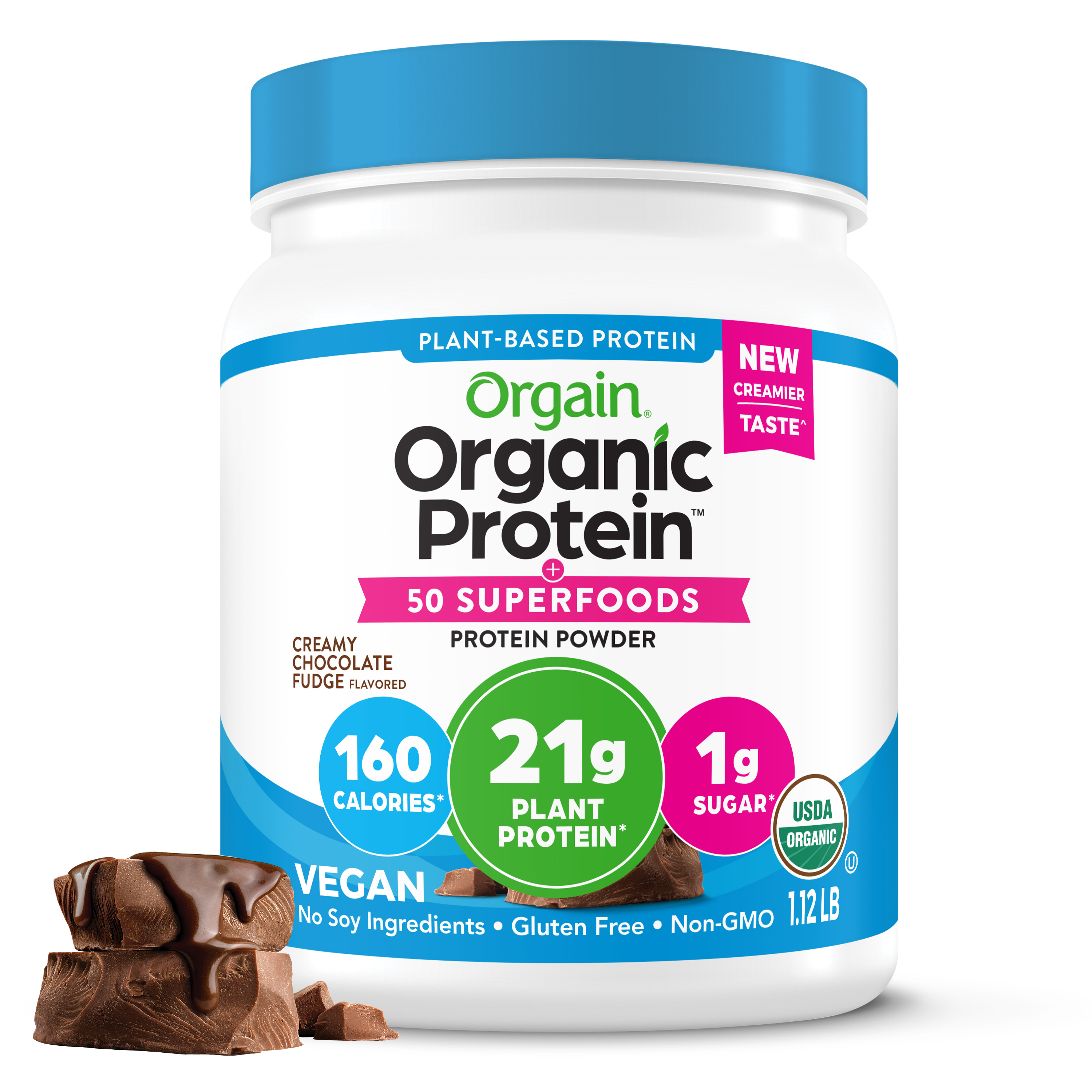 Creamy Chocolate Fudge Flavor Plant Based Protein & Superfoods Powder