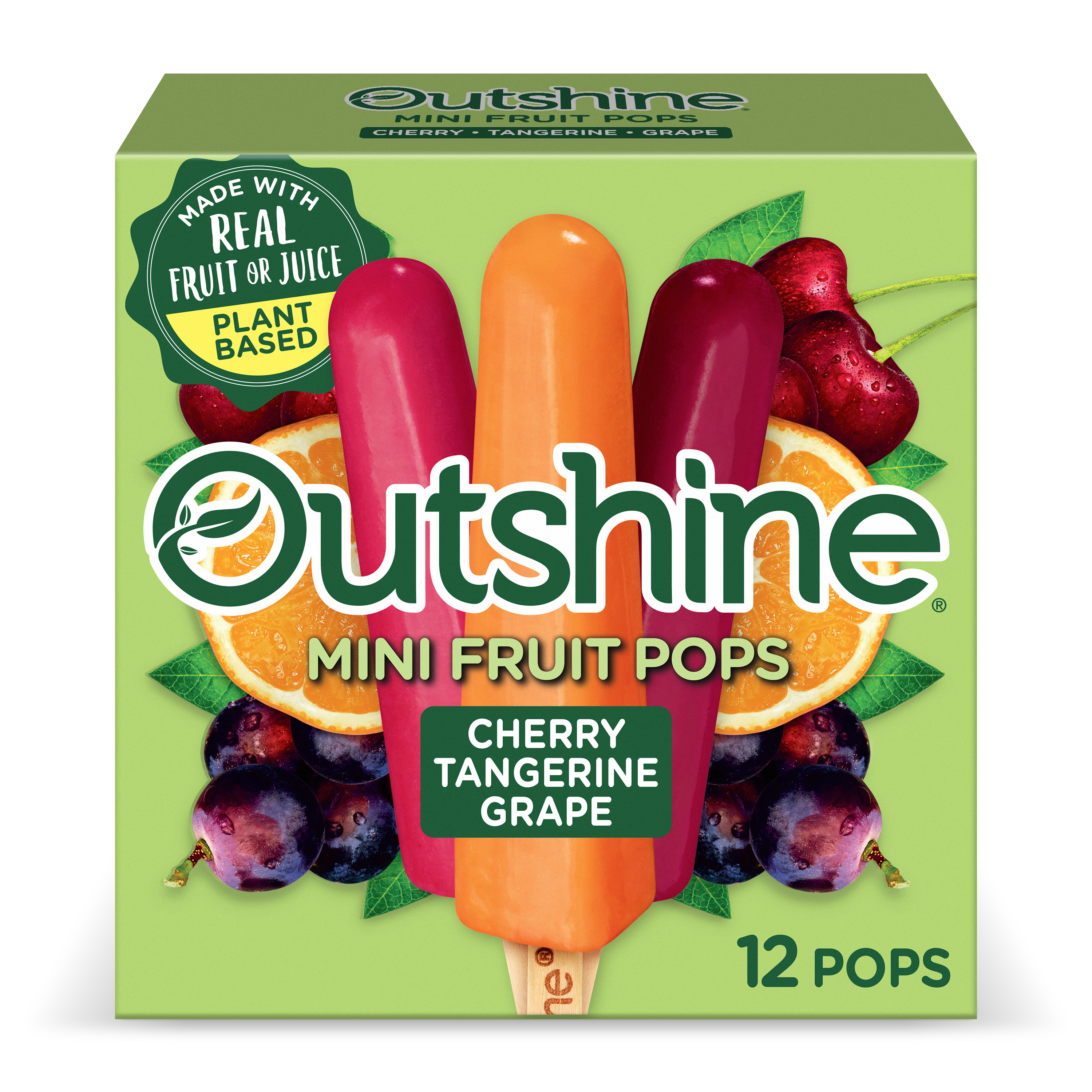 Cherry, Tangerine, Grape Assorted Fruit Ice Bars