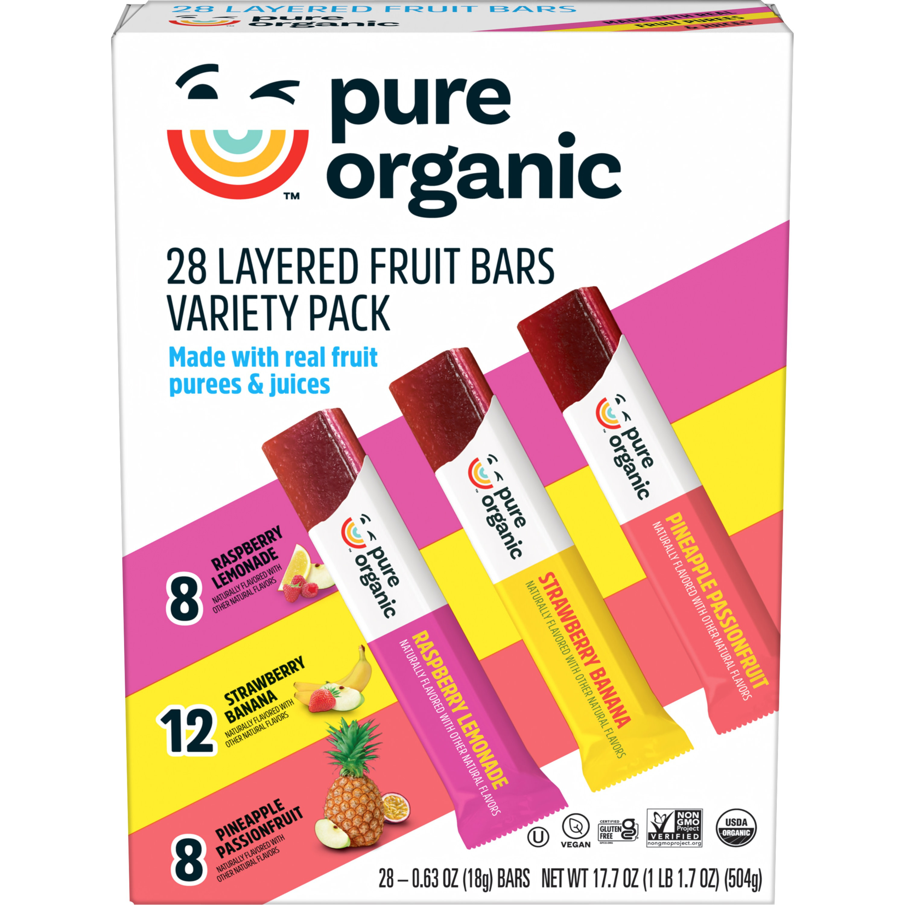Pure Organic Variety Pack Layered Fruit Bars