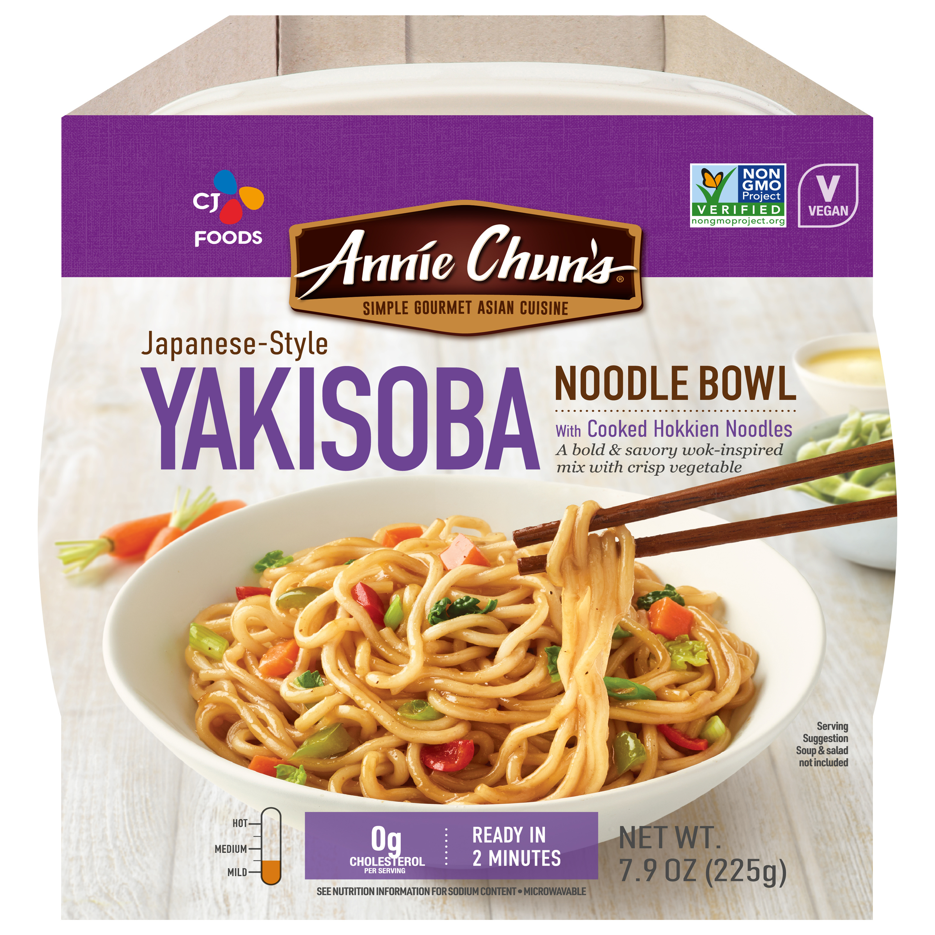 Japanese-Style Yakisoba with Cooked Hokkien Noodles a Savory Wok-Inspired Mix with Bok Choy & Cabbage Noodle Bowl