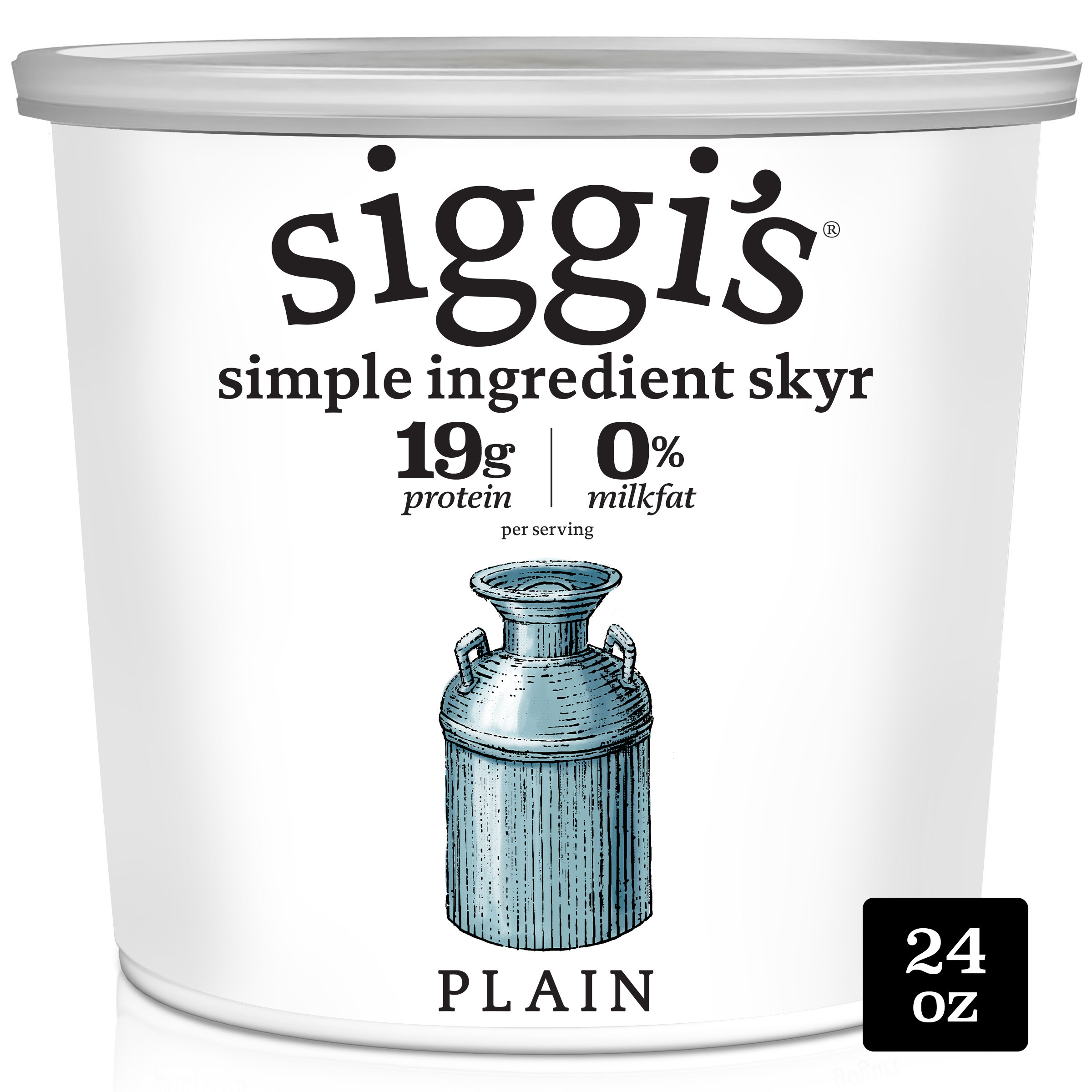 Plain Icelandic Style Skyr Strained Non-Fat Yogurt