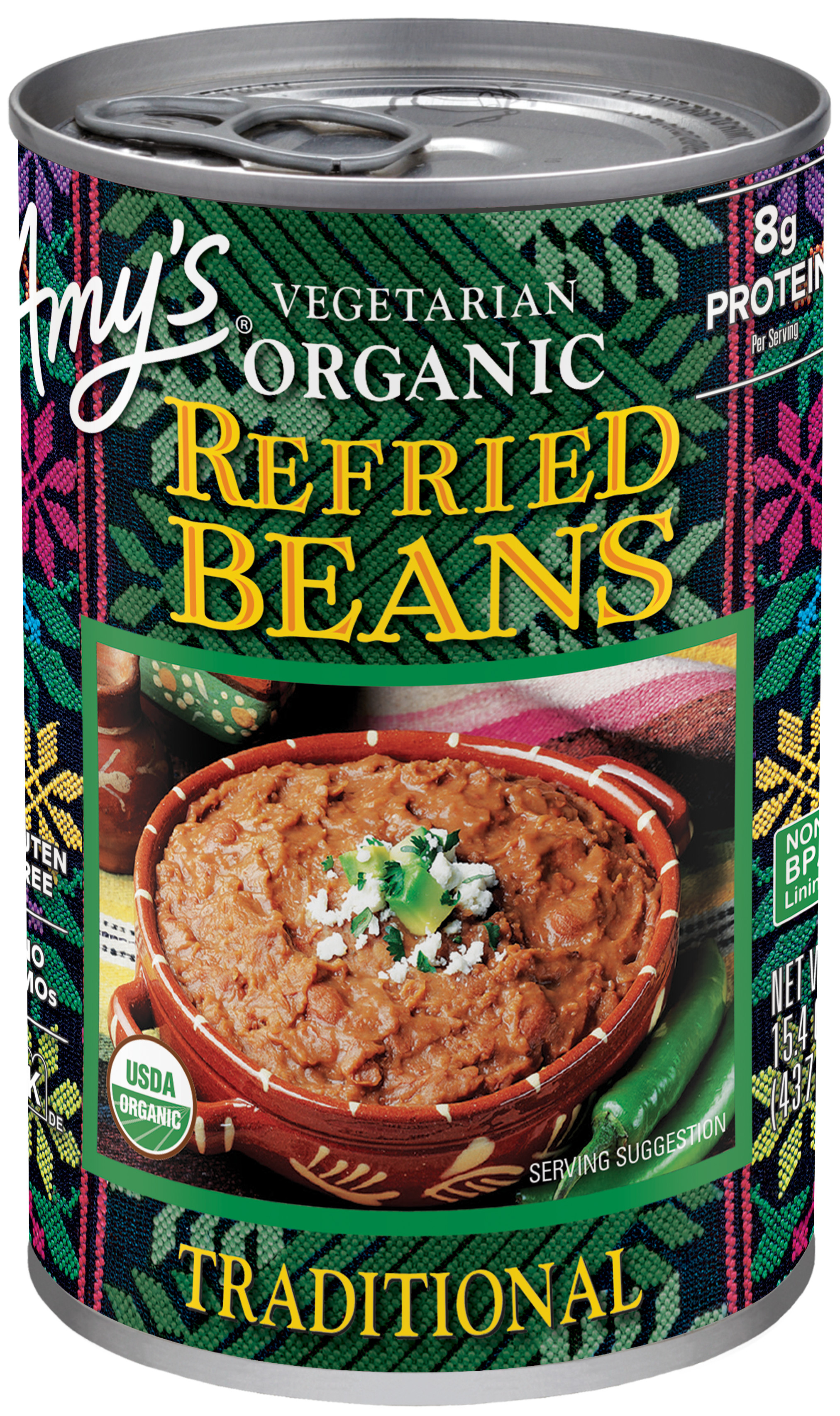 Traditional Organic Vegetarian Refried Beans