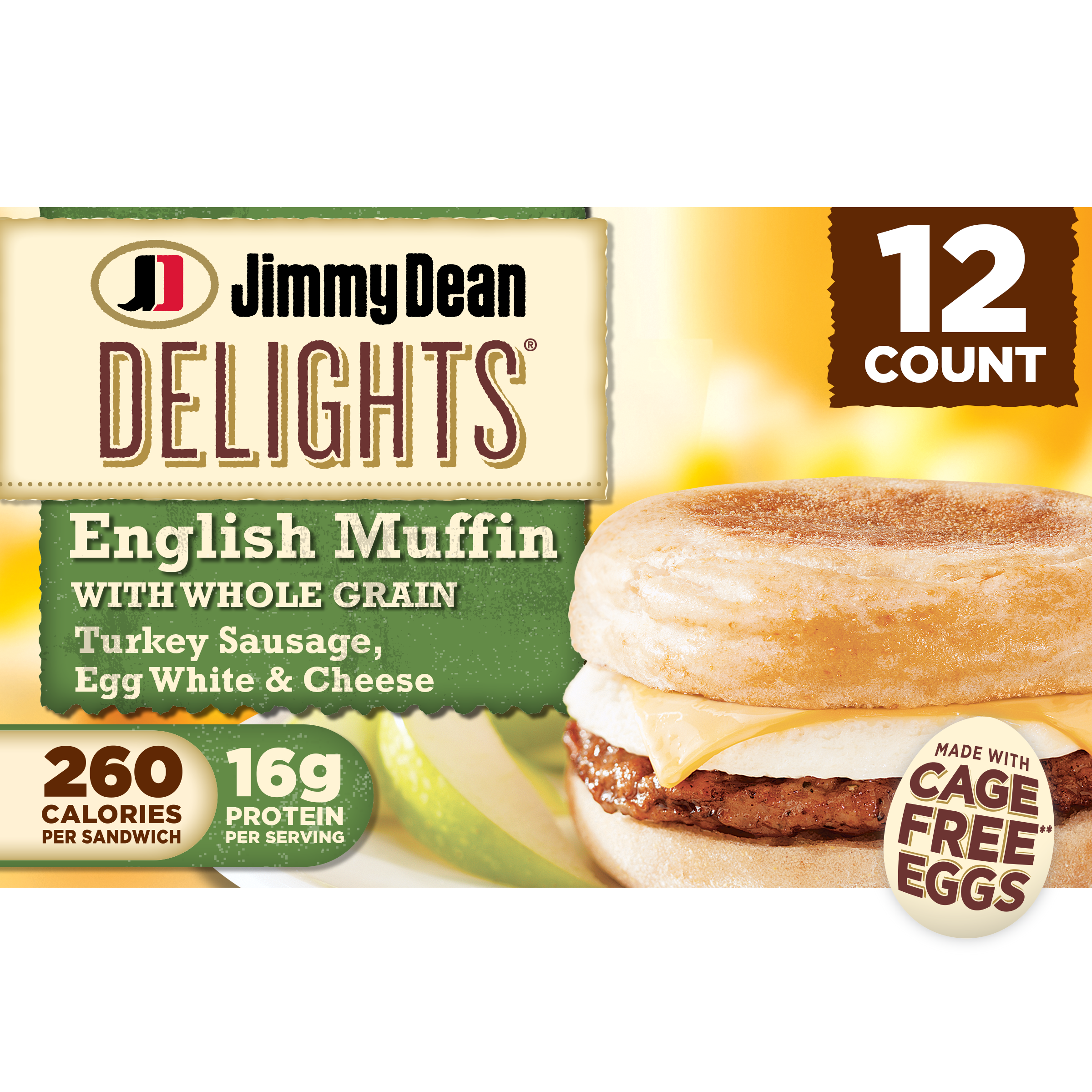 Turkey Sausage, Cage Free Egg White & Cheese English Muffin Sandwiches