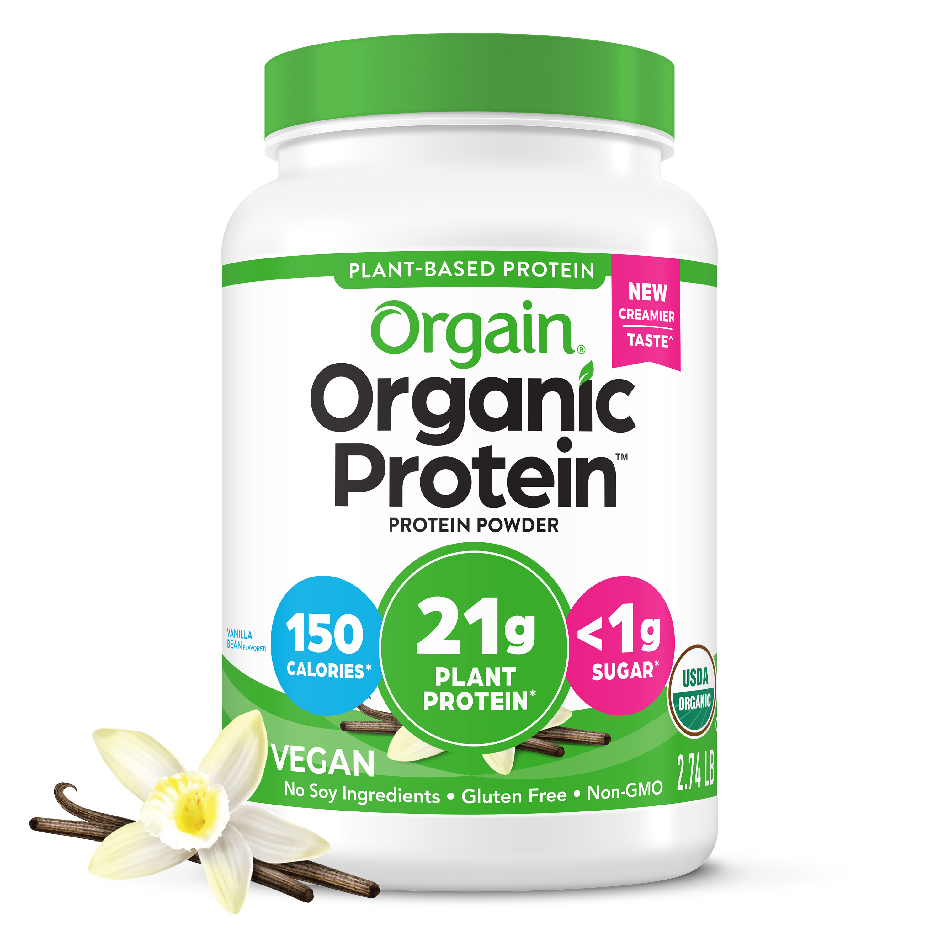 Vanilla Bean Flavor Plant Based Protein Powder