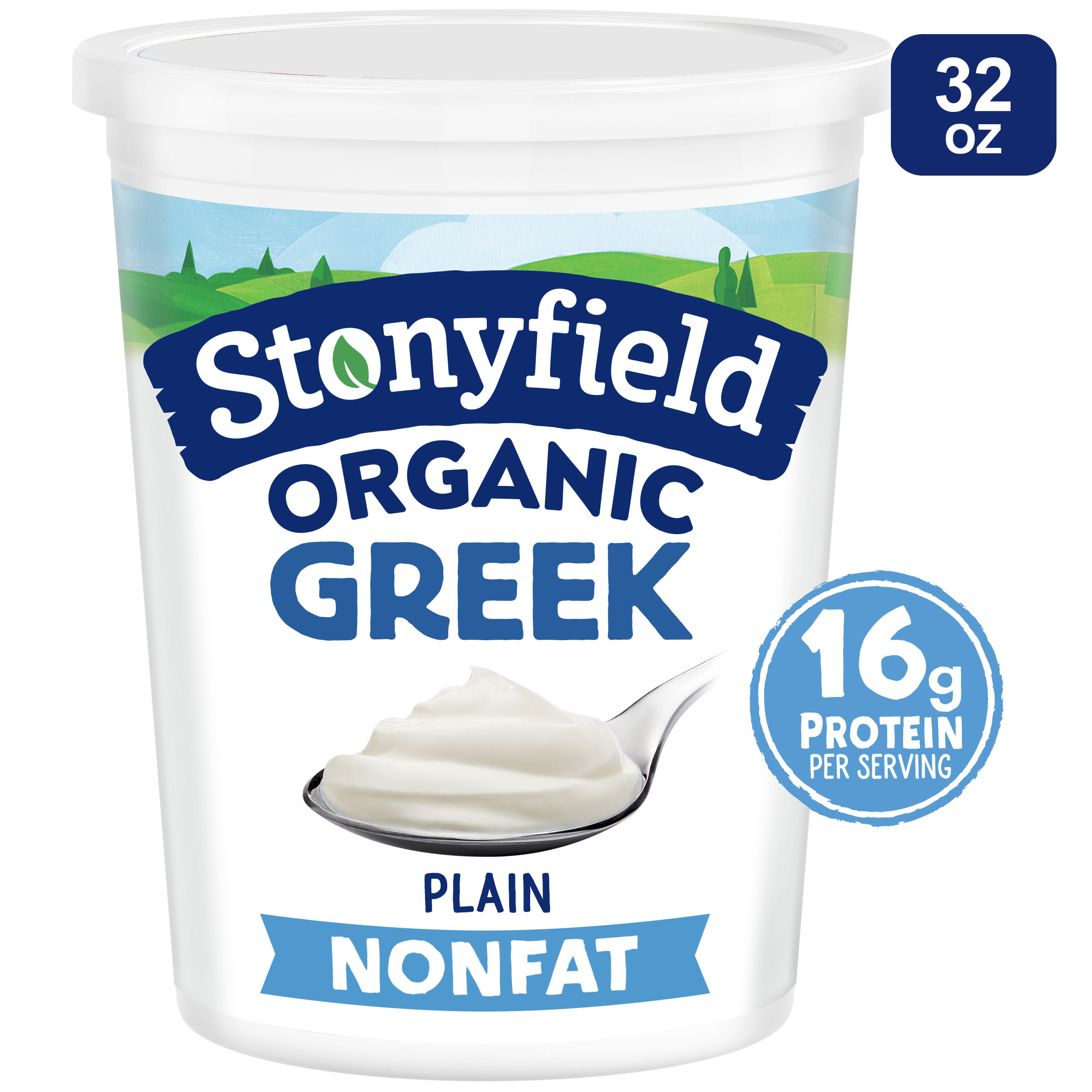 Stonyfield Organic Nonfat Plain Greek Yogurt