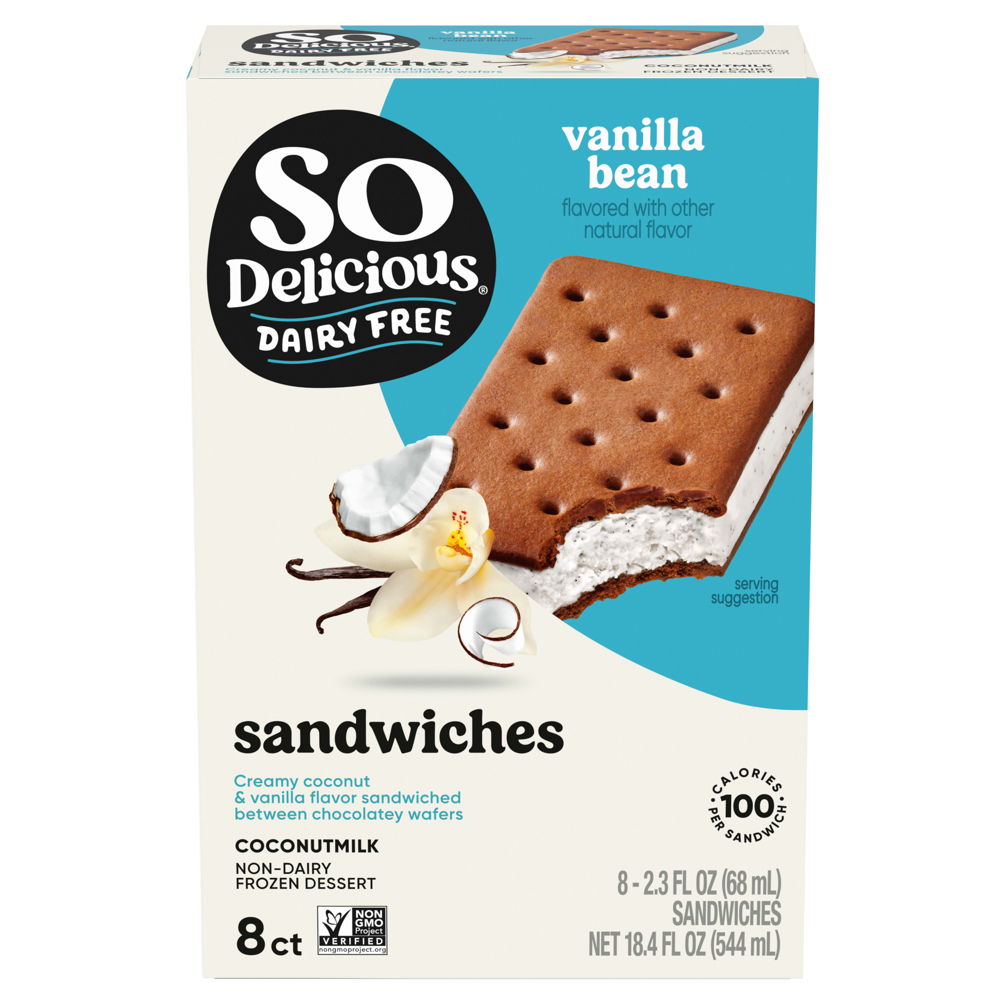Vanilla Bean Coconutmilk Non-Dairy Frozen Dessert Sandwiches