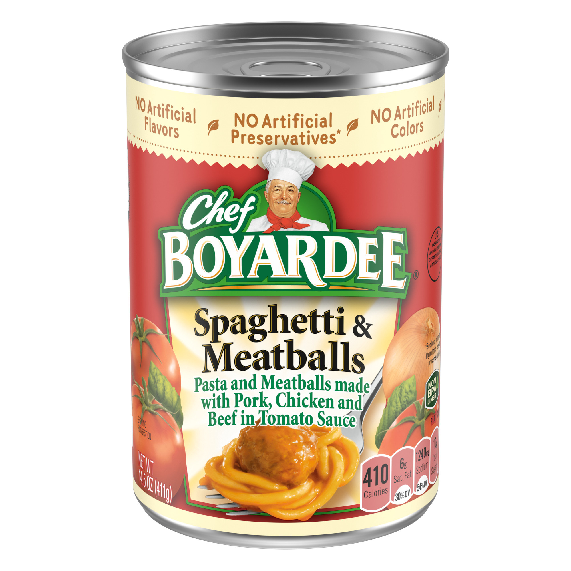 Spaghetti & Meatballs Pasta And Meatballs Made With Pork, Chicken And Beef In Tomato Sauce