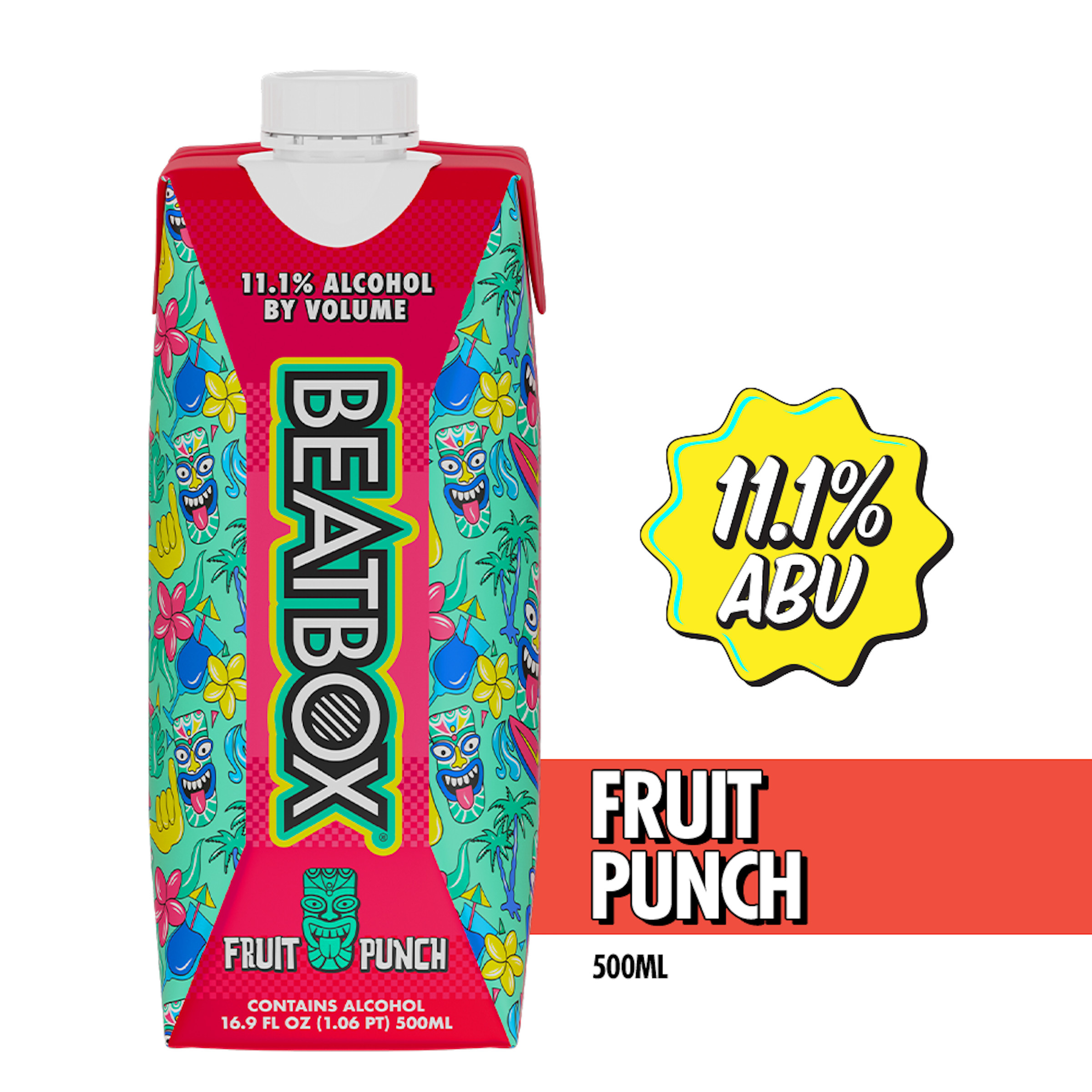 BeatBox Fruit Punch Wine Cocktail, 11.1% ABV, 500 mL Tetra Pak