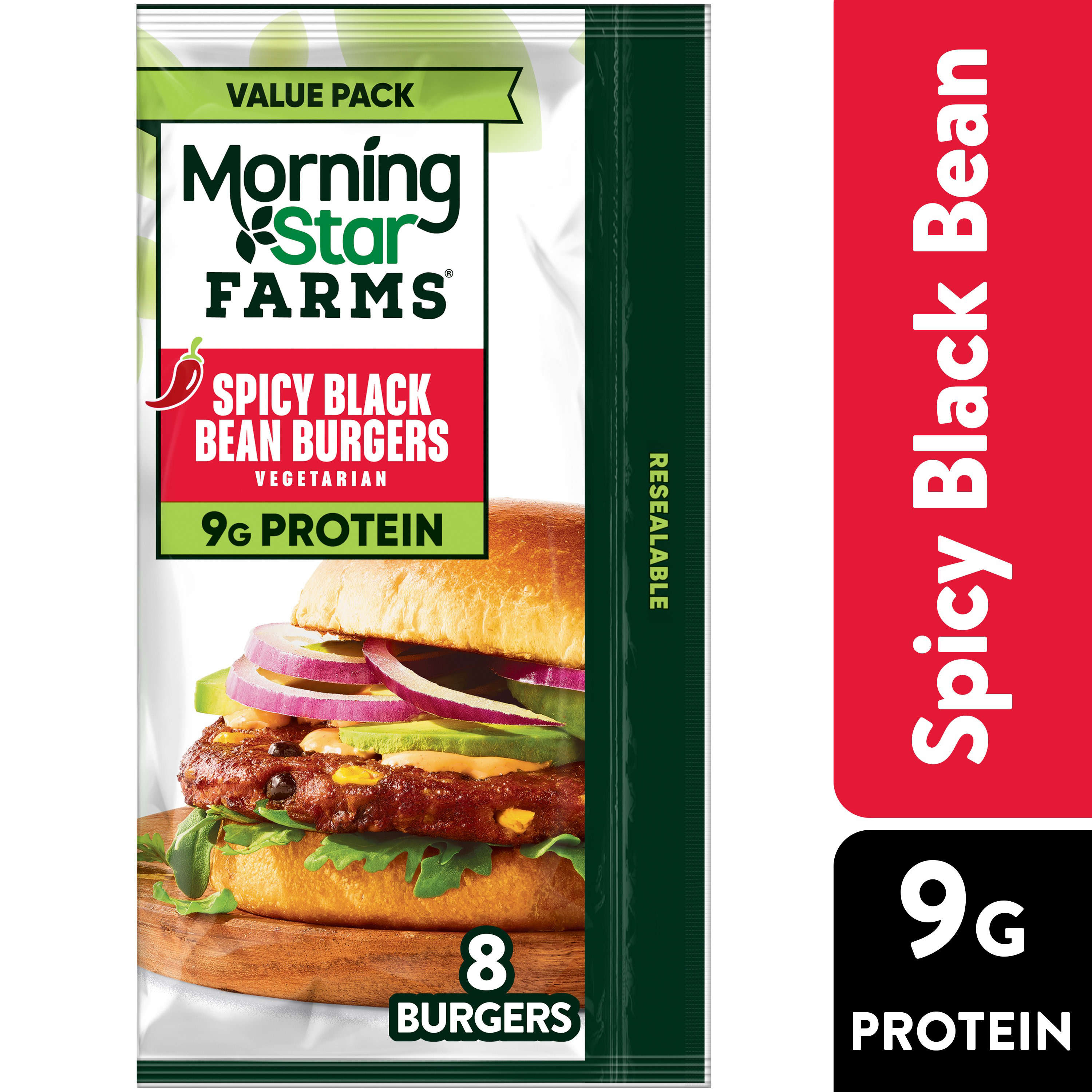 Spicy Black Bean Veggie Burgers