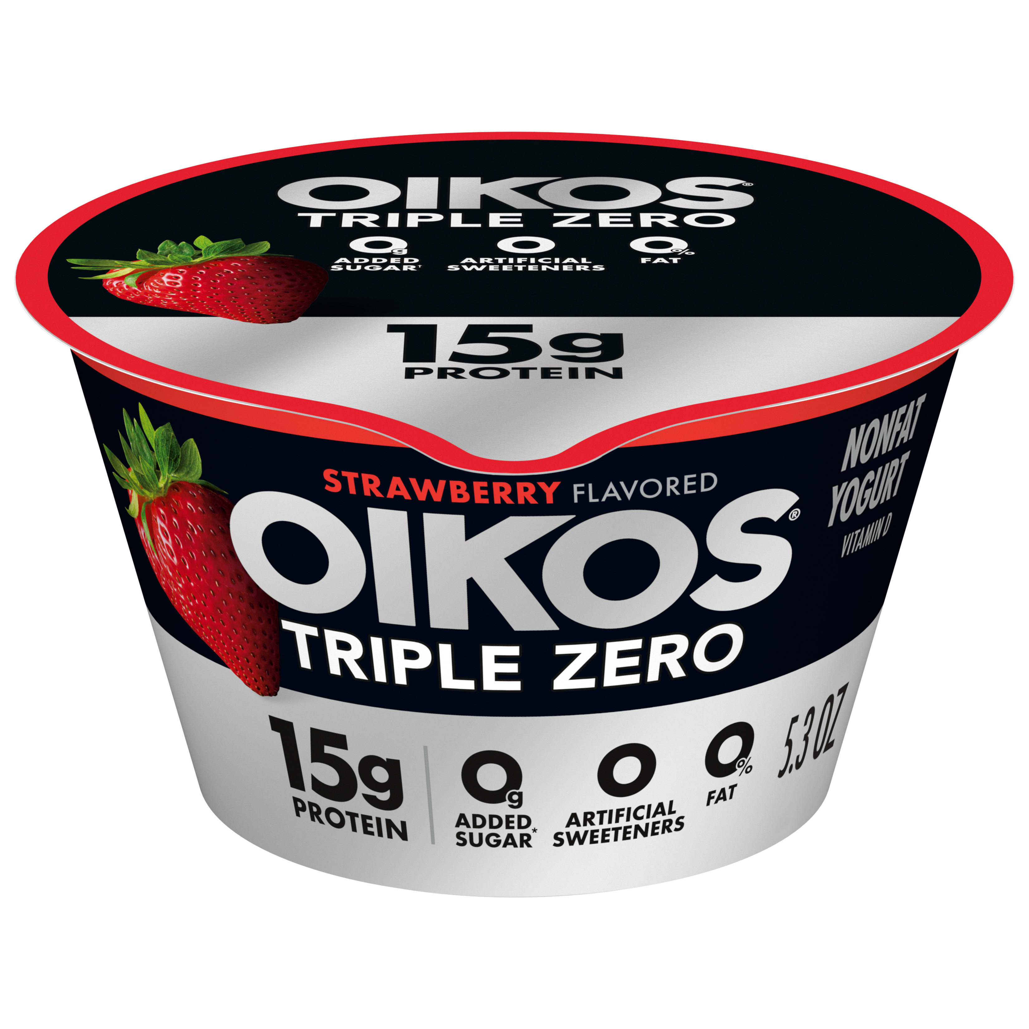 Strawberry Flavor Triple Zero Blended Greek Nonfat Yogurt