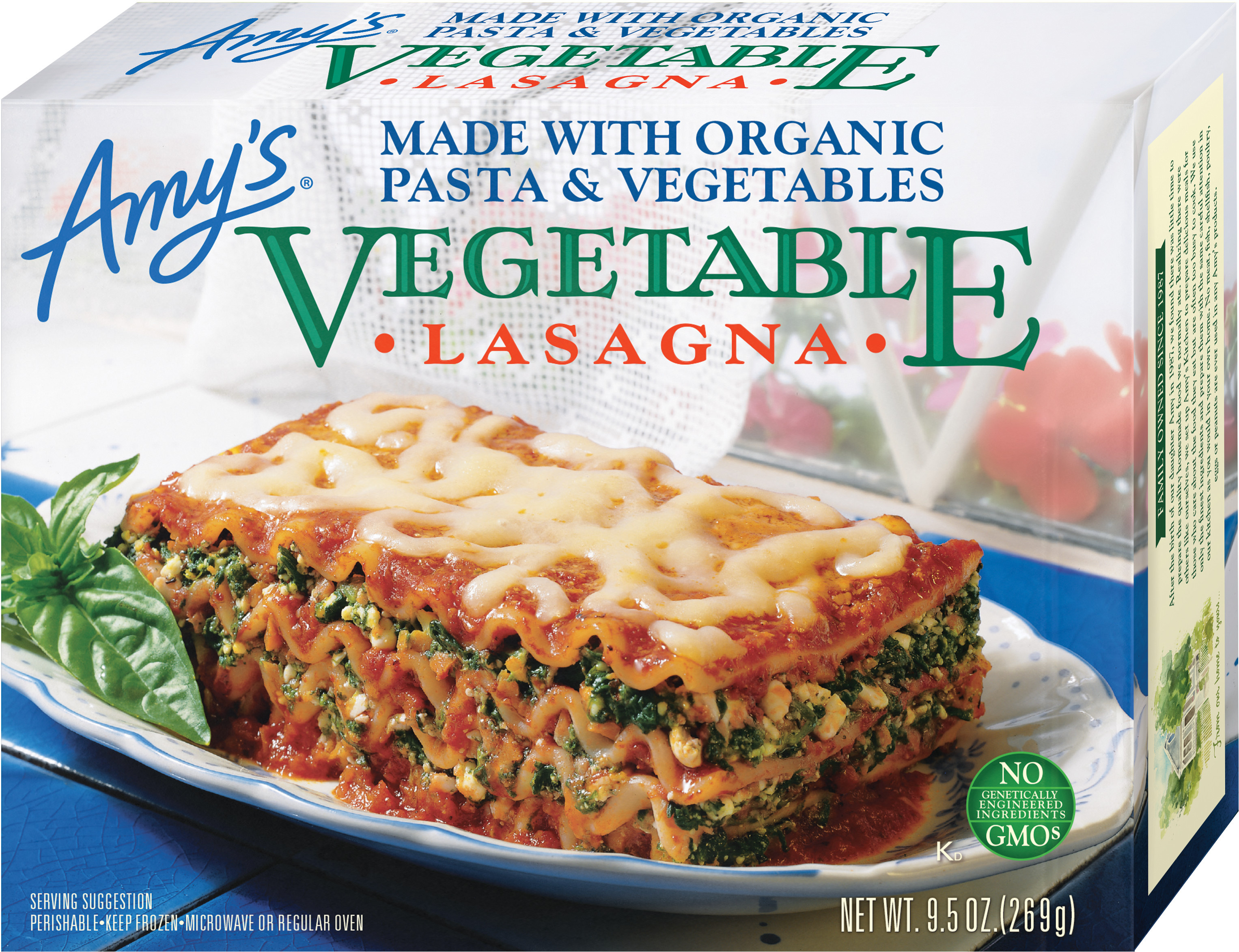 Vegetable Lasagna Made With Organic Pasta & Vegetables