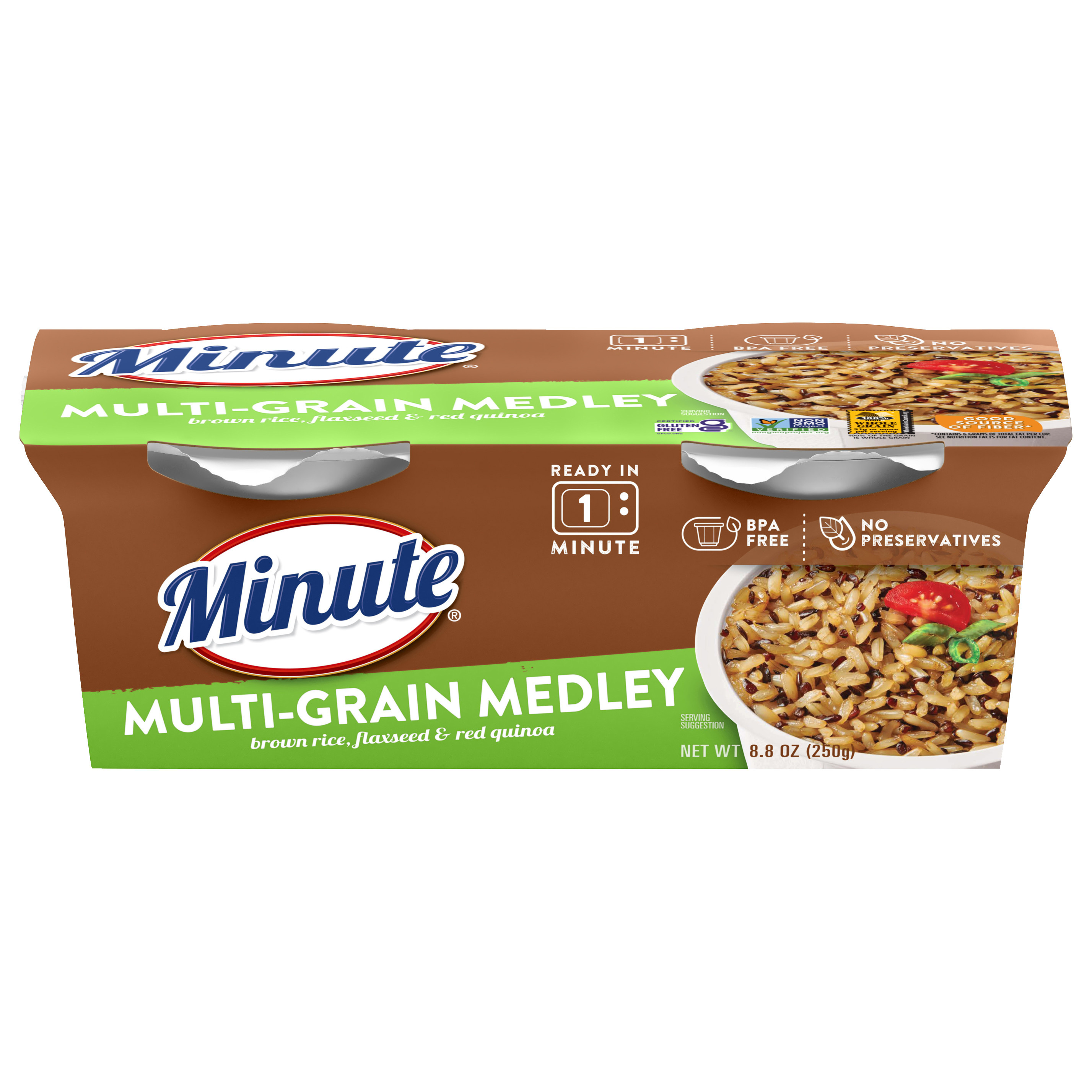 Ready To Serve Multi-Grain Medley Brown Rice, Flaxseed, Red Quinoa & Chia Seed