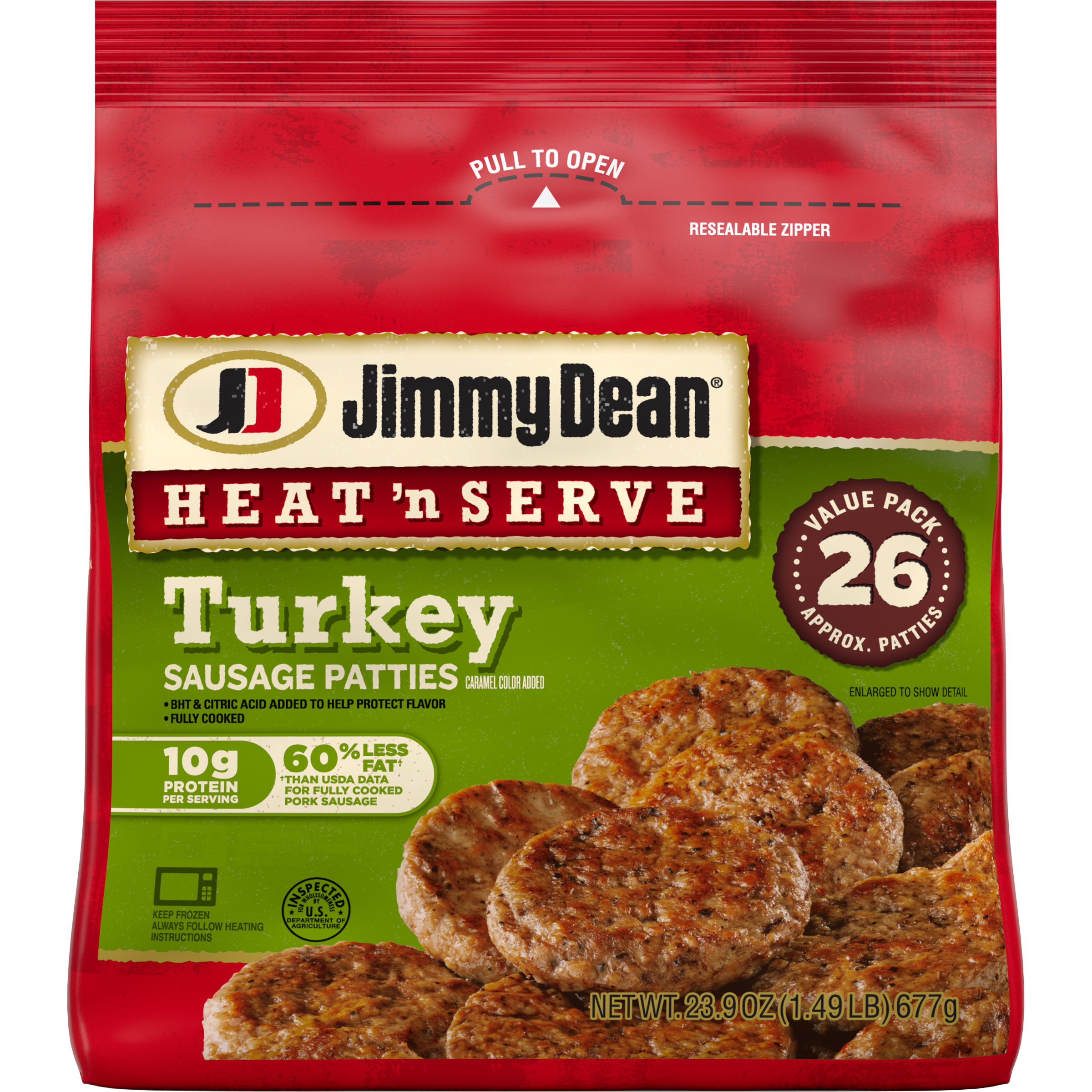 Turkey Heat 'n Serve Sausage Patties