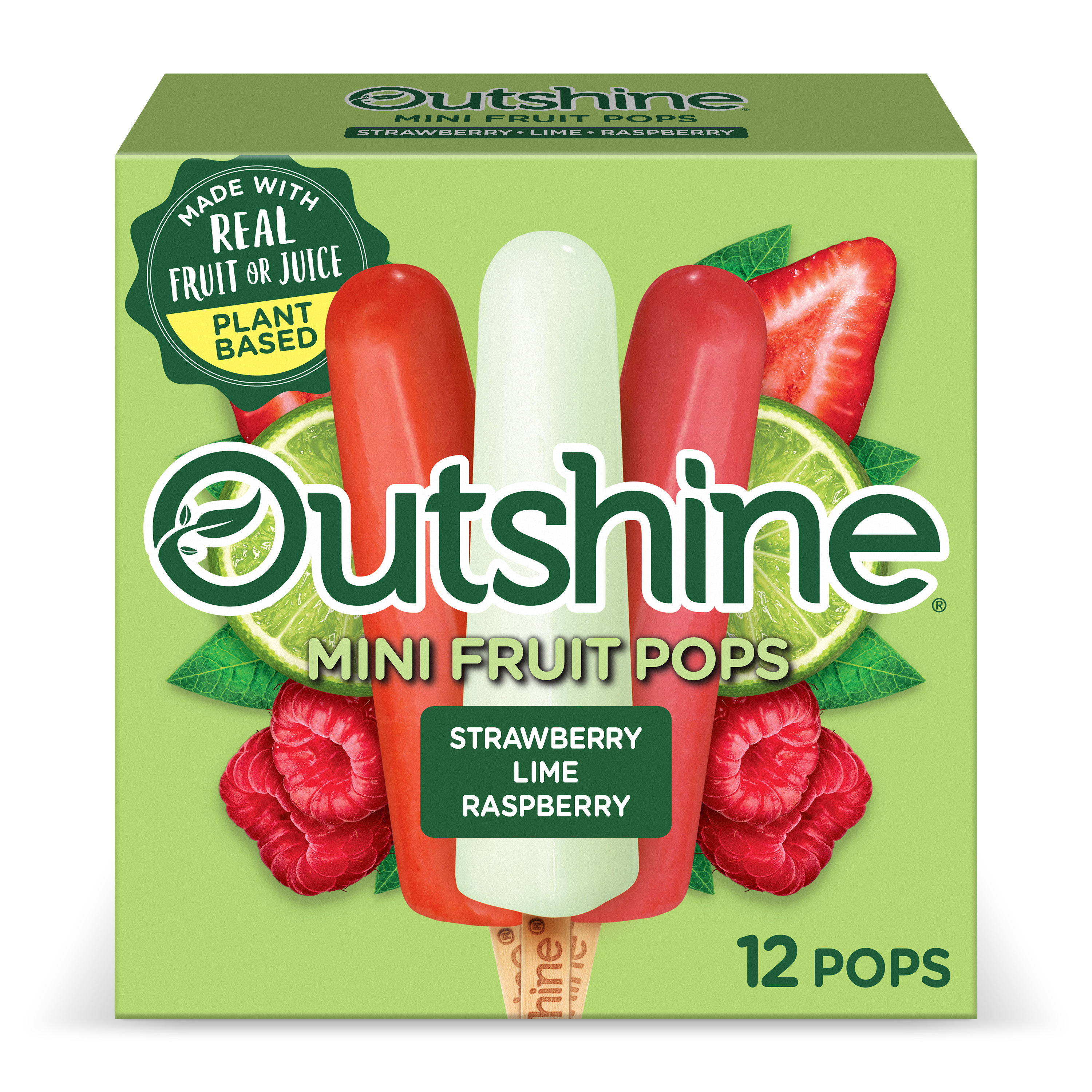 Strawberry, Lime, Raspberry Assorted Fruit Ice Bars