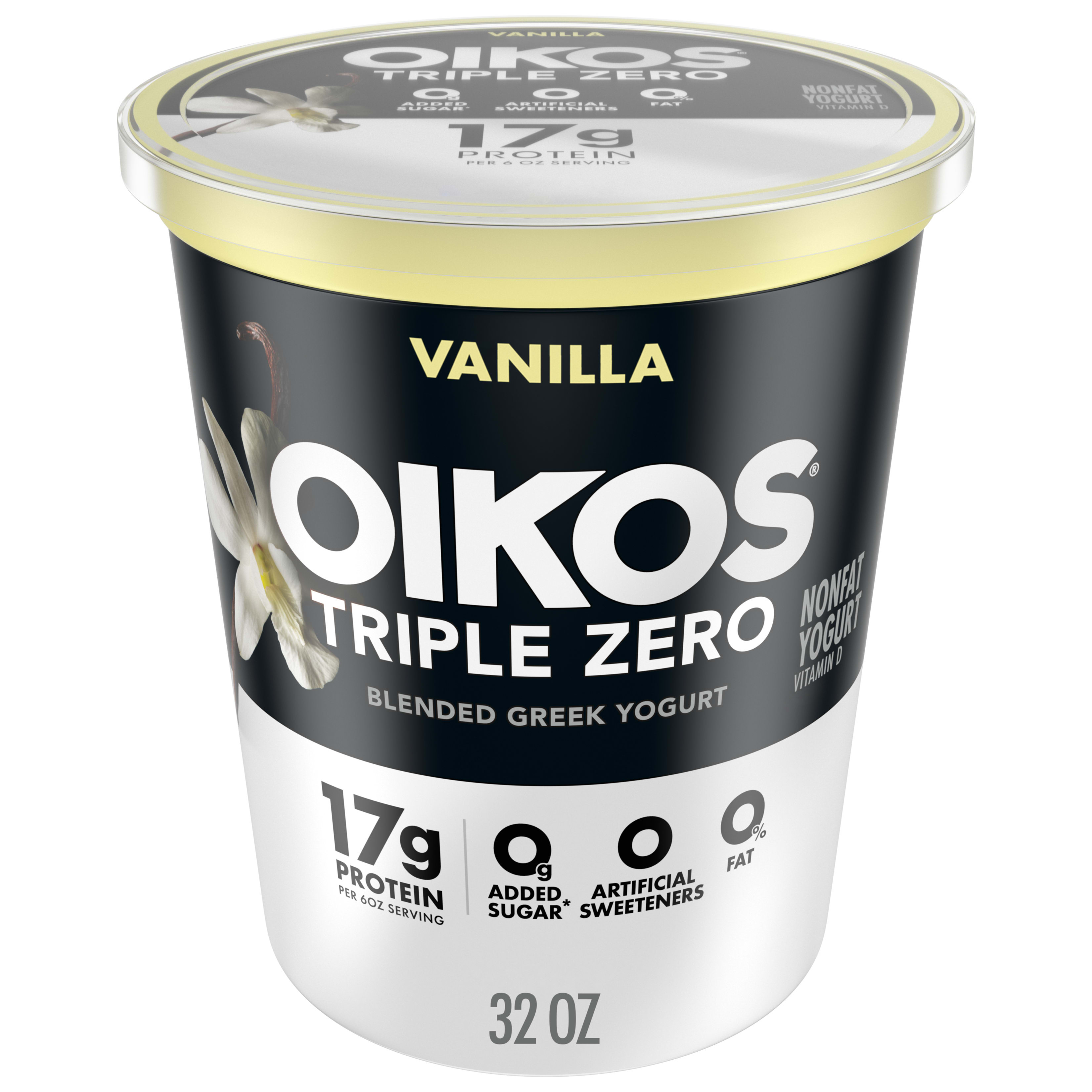 Oikos Vanilla Triple Zero Blended Greek Nonfat Yogurt