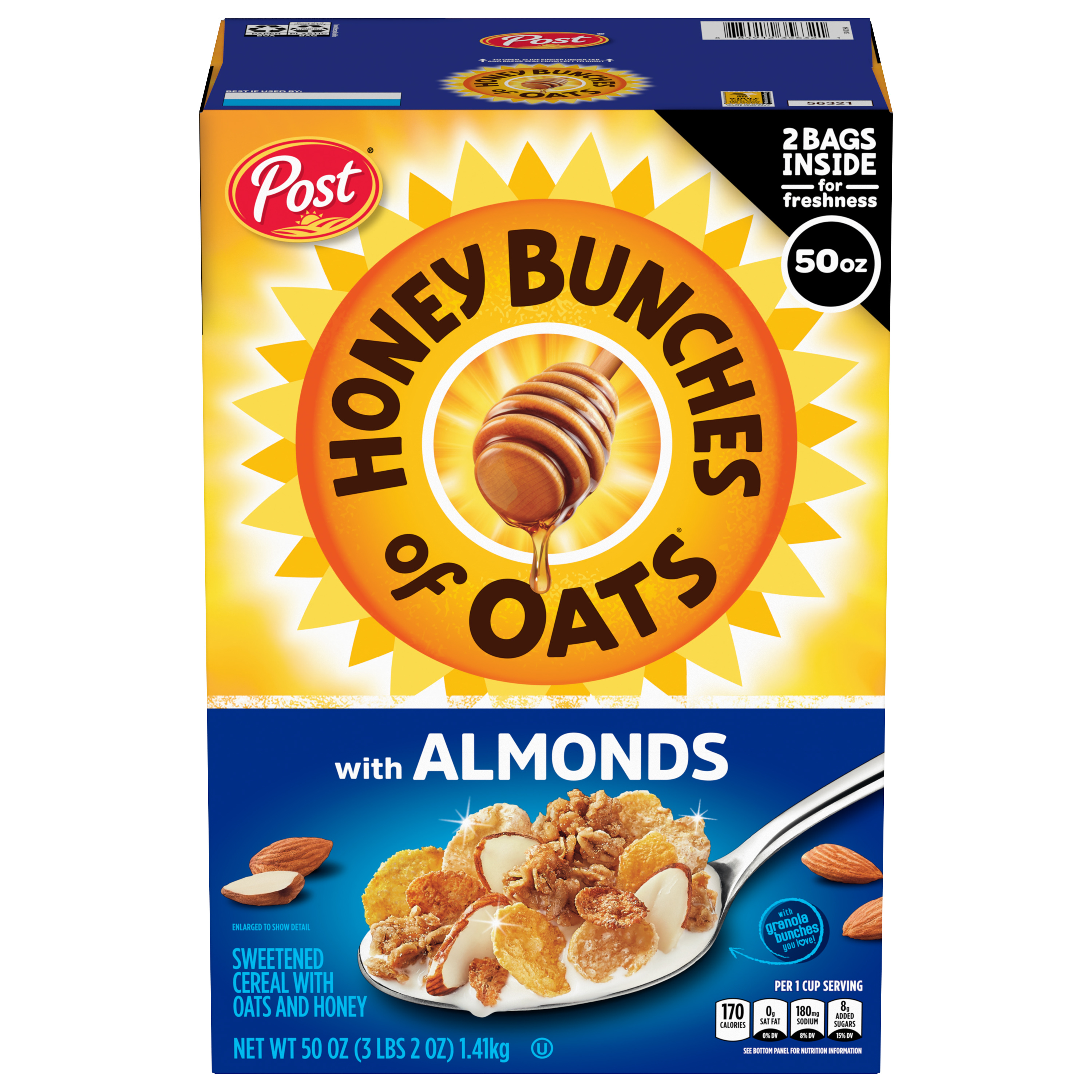 Sweetened Cereal With Almonds, Oats And Honey