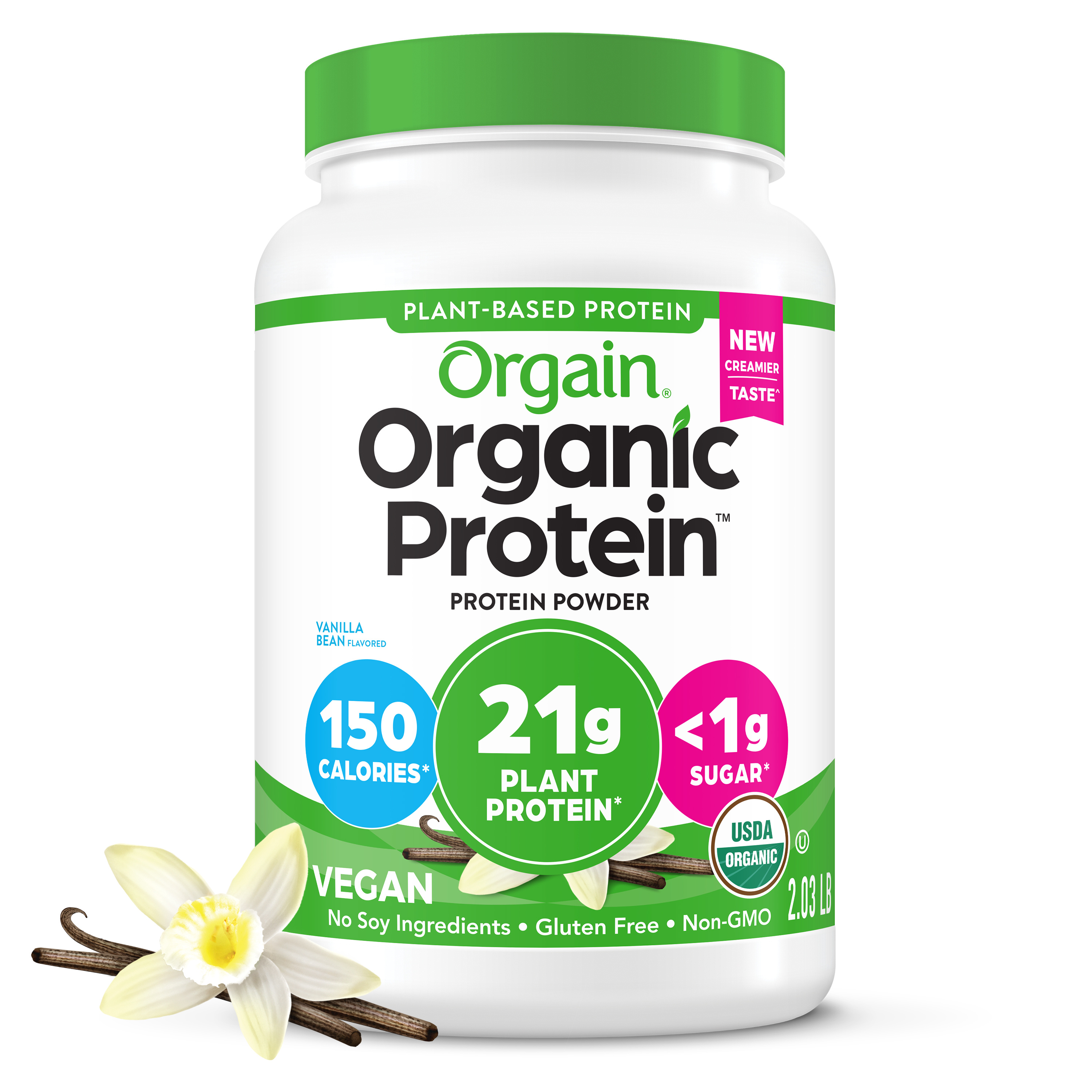 Vanilla Bean Flavor Plant Based Protein Powder