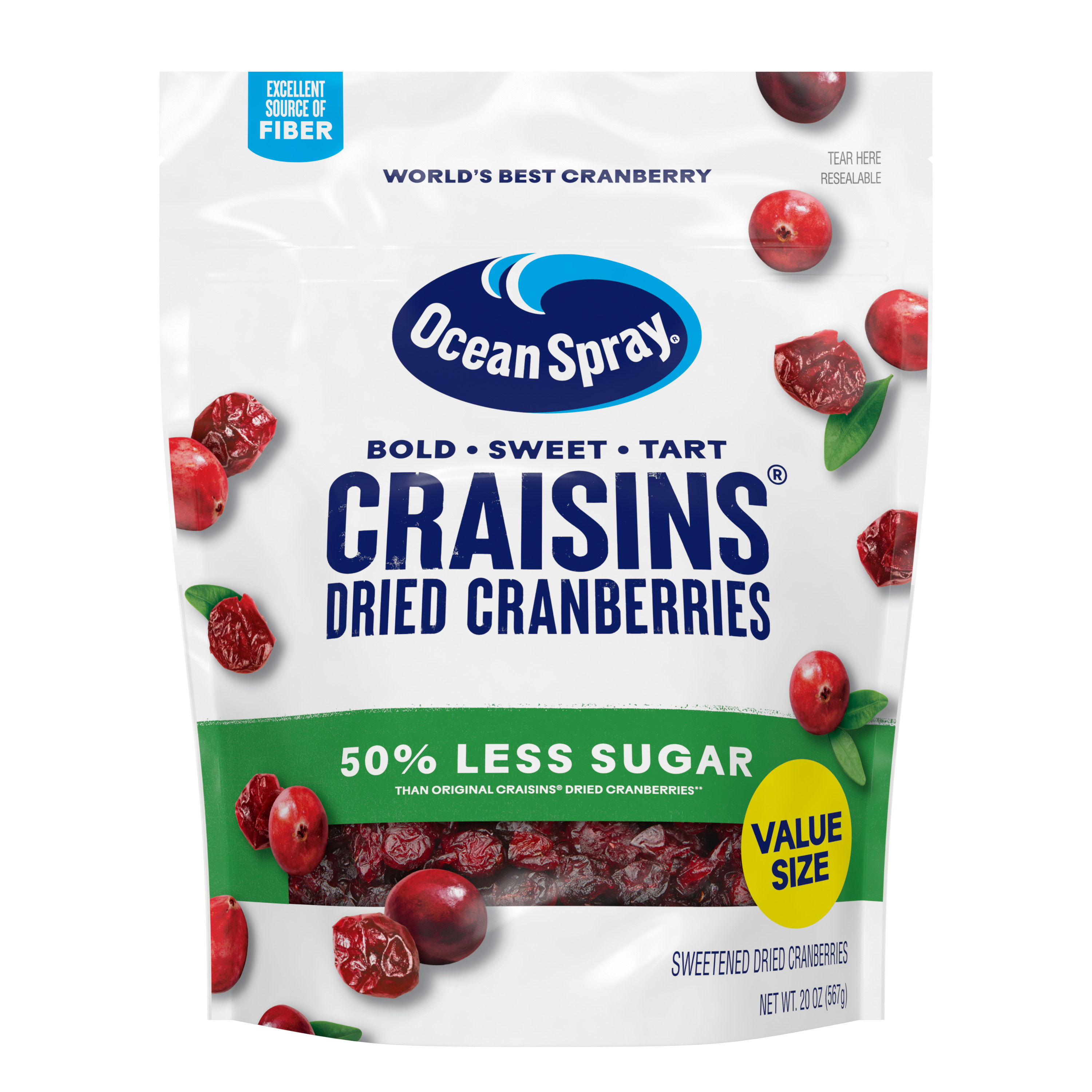 Ocean Spray, Craisins, Reduced Sugar Dried Cranberries