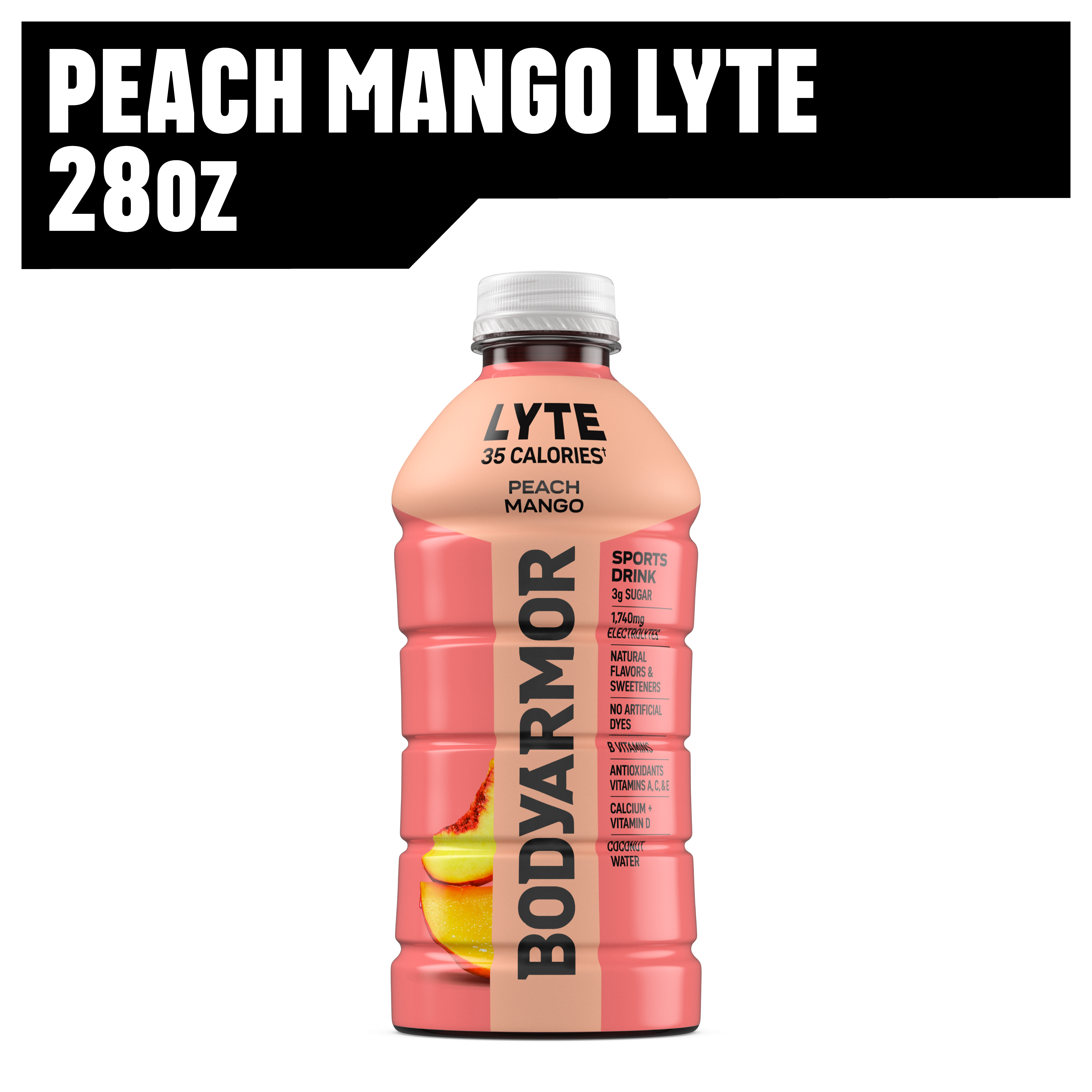 Body Armor Lyte No Sugar Added Peach Mango Sports Drink