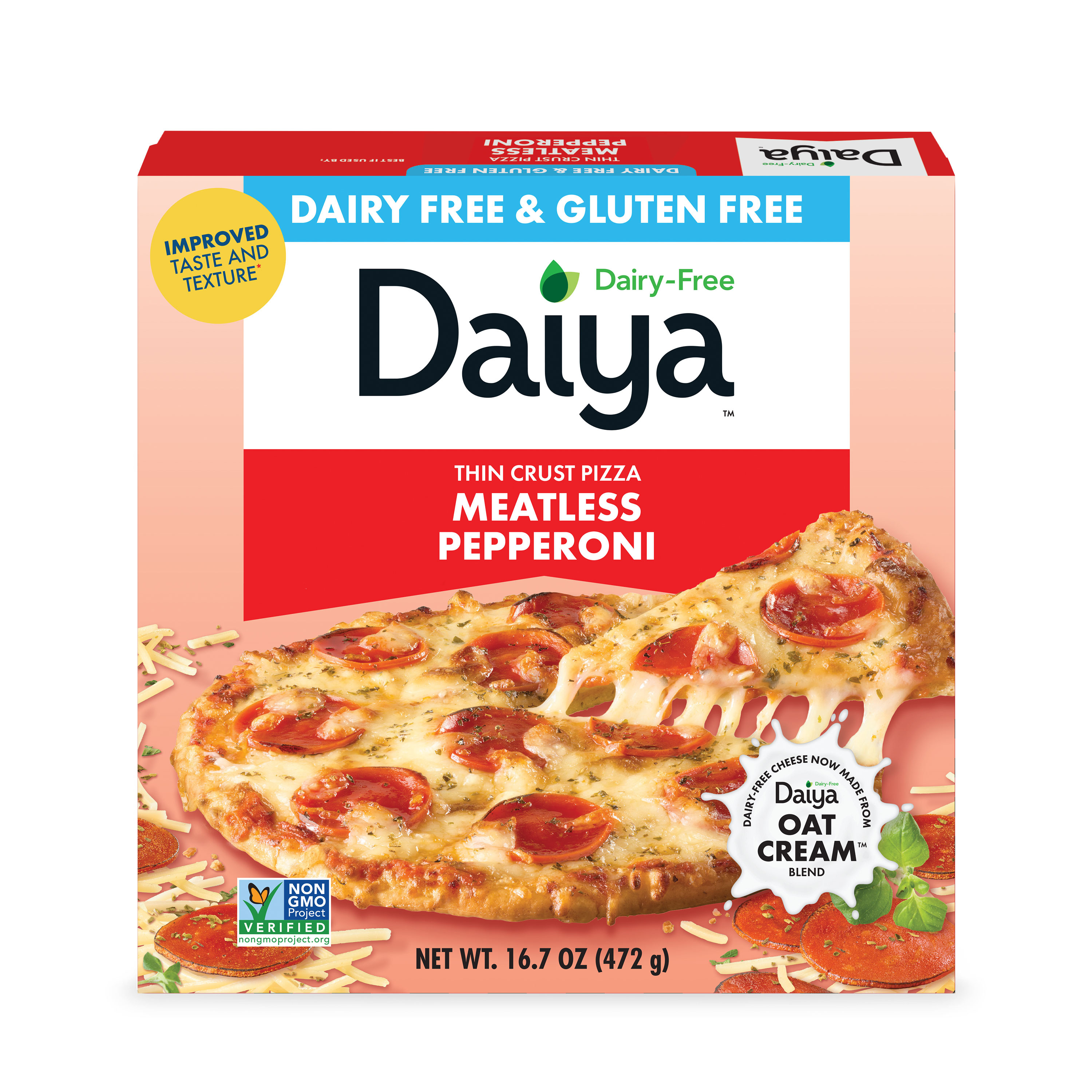 Meatless Pepperoni Style with Mozzarella Style Shreds Thin Crust Gluten-Free Pizza