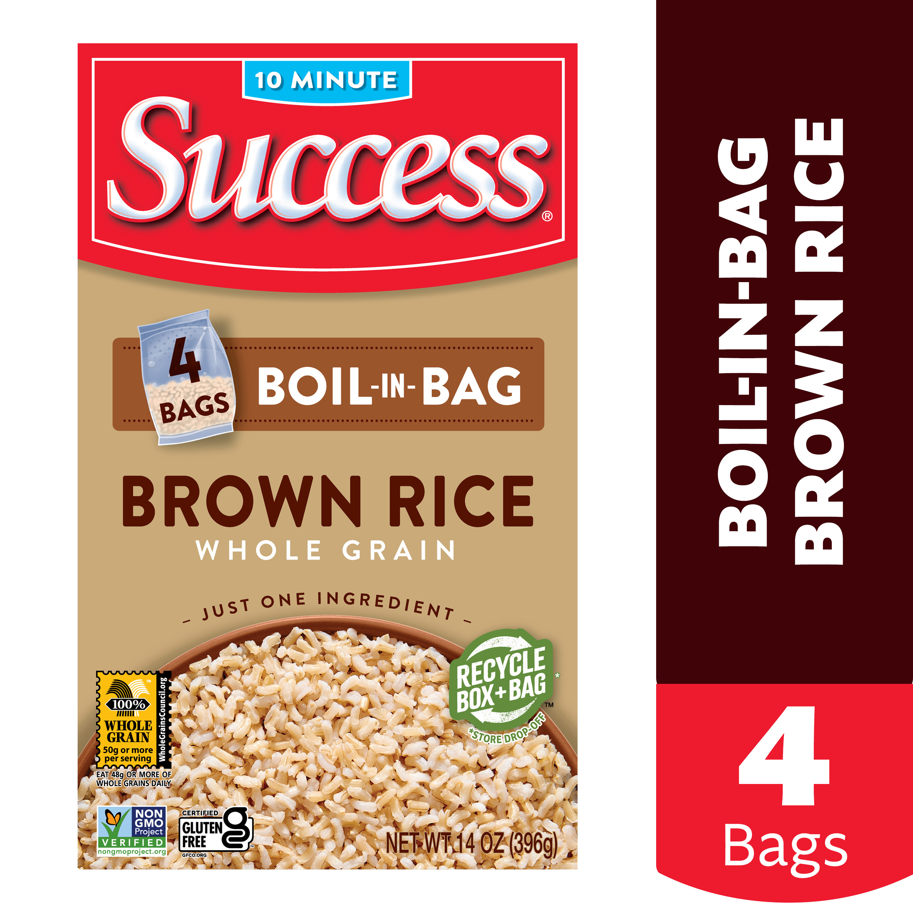 Precooked Boil-In-Bag Whole Grain Brown Rice