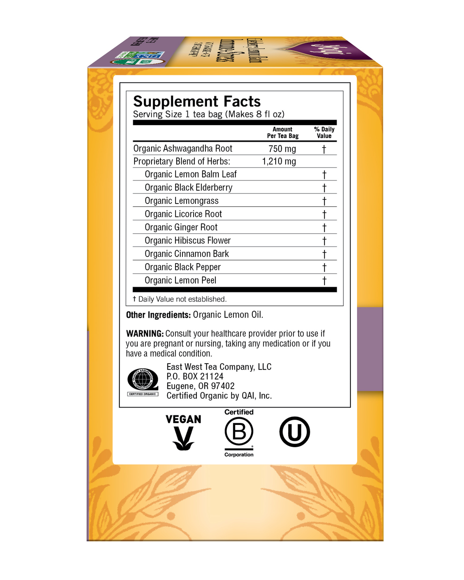 Yogi Tea Bags Immune + Stress Elderberry Lemon Balm Tea