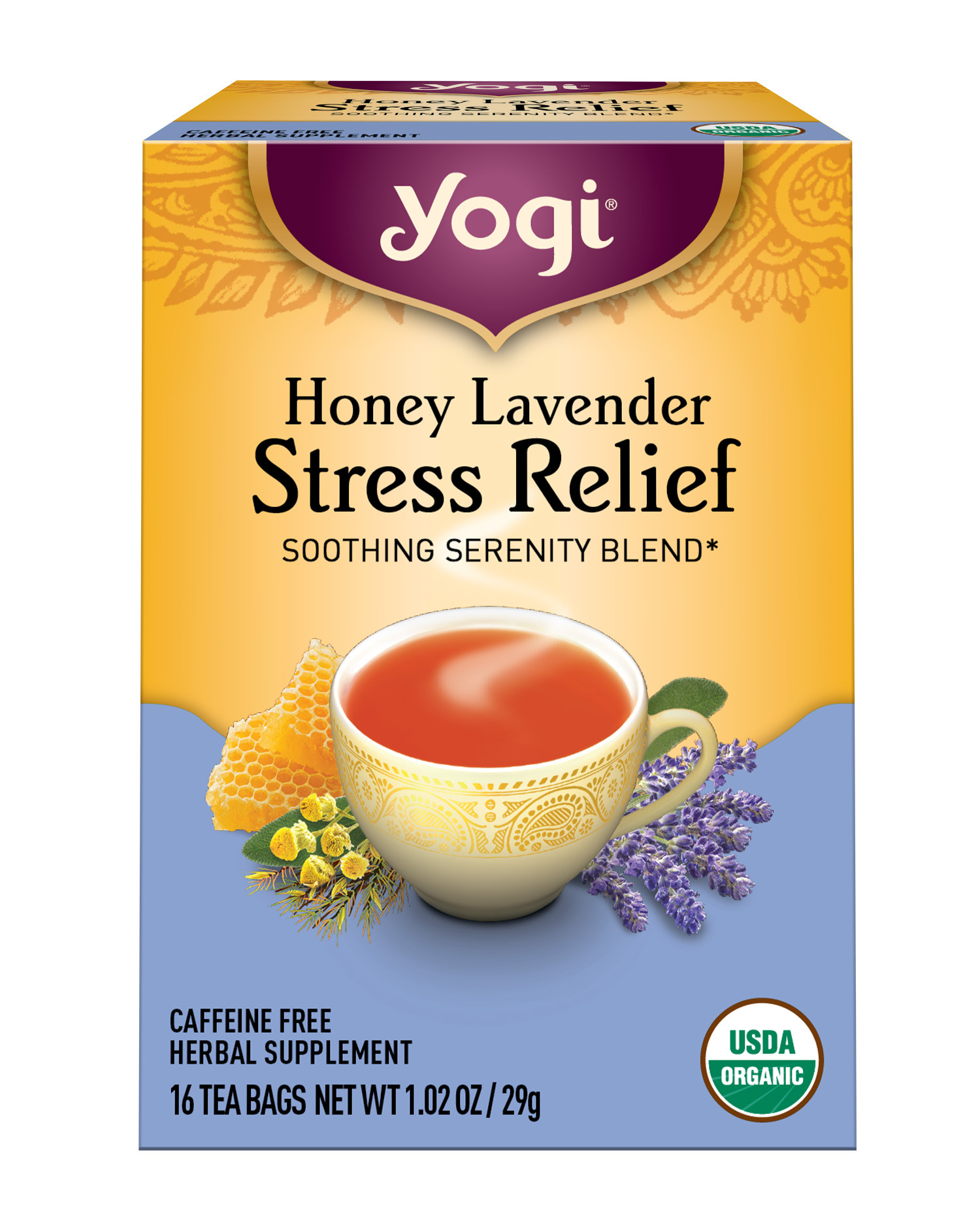 Yogi Tea Bags Stress Relief Honey Lavender Tea