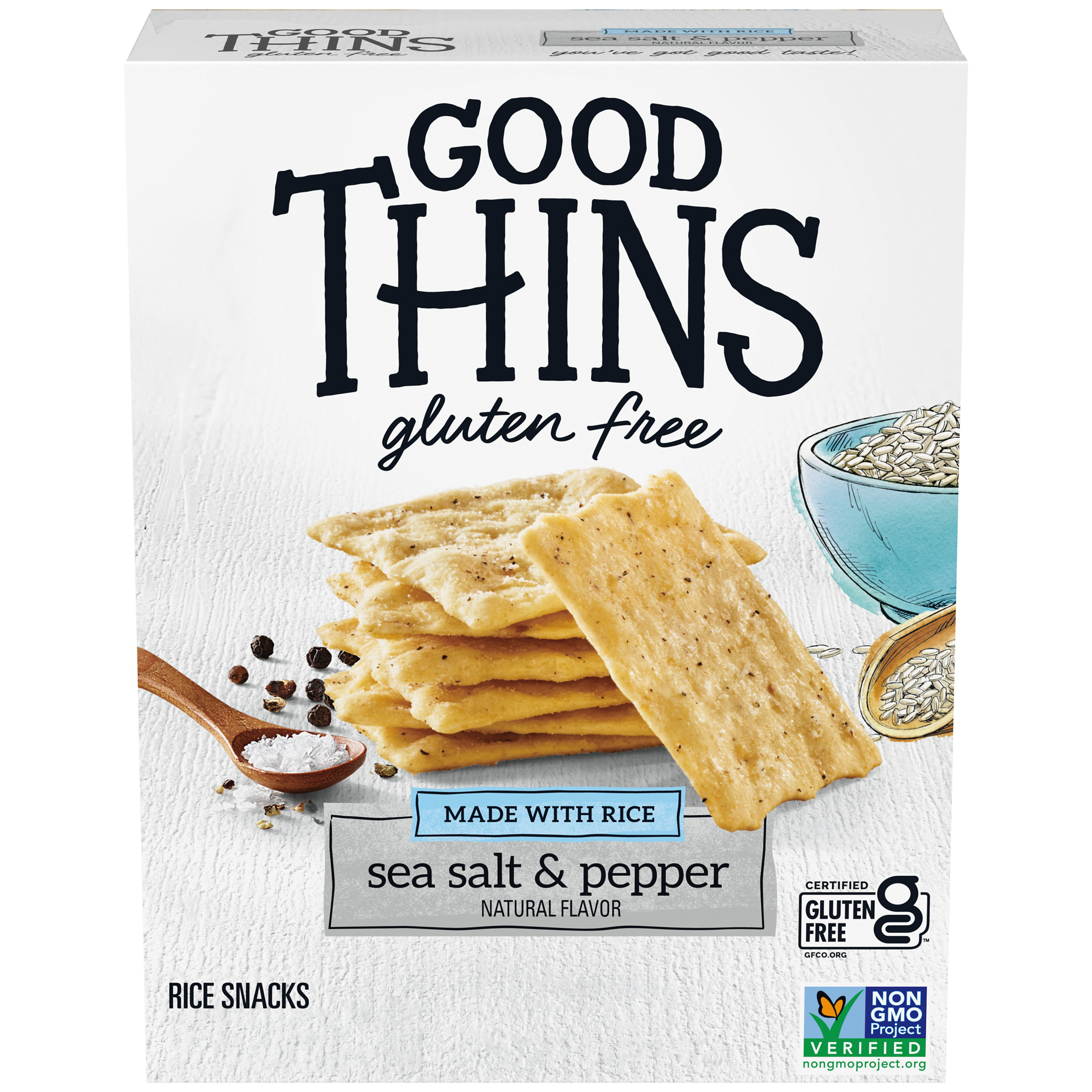 Good Thins Sea Salt & Pepper Brown Rice Snacks