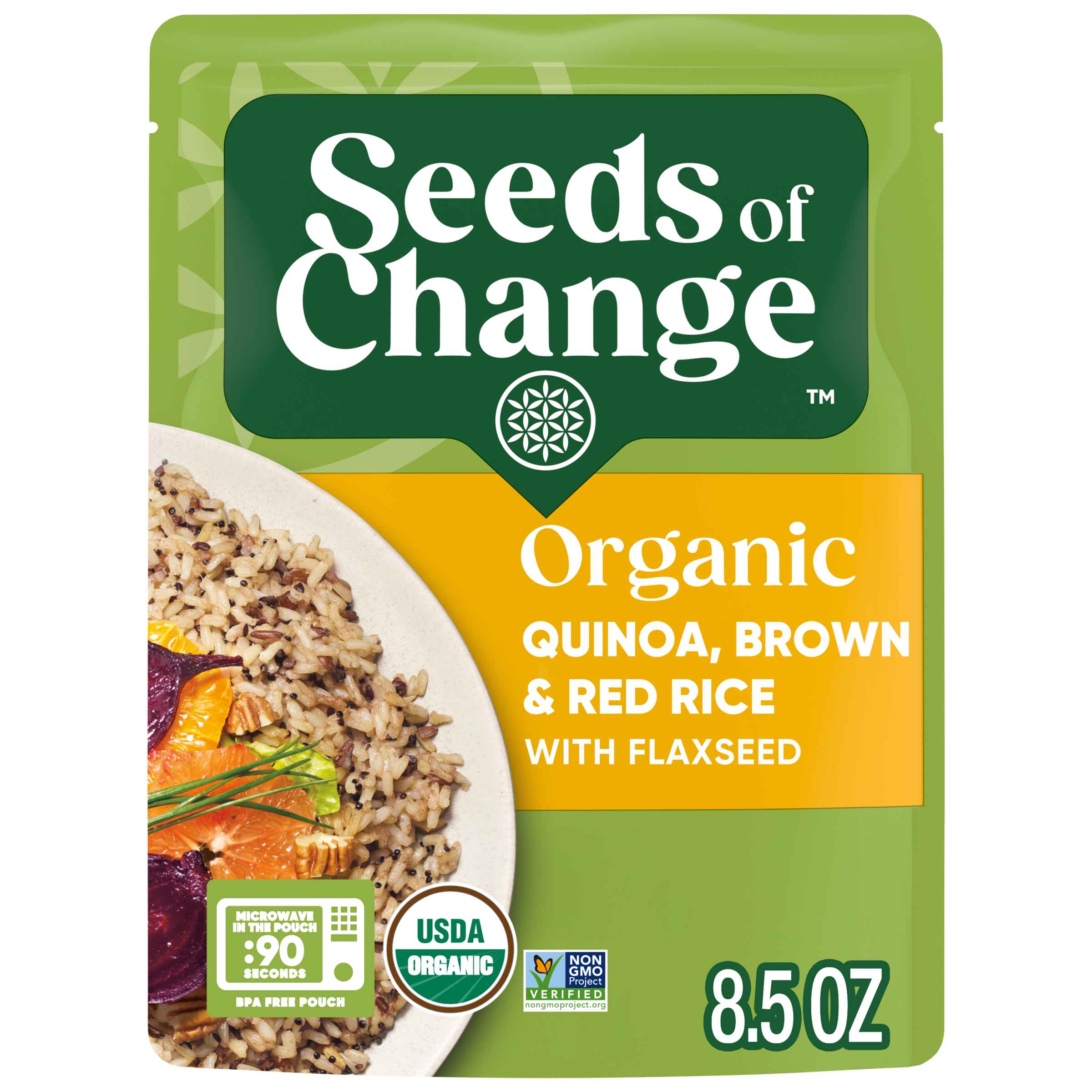 Organic Quinoa, Brown & Red Rice with Flaxseed